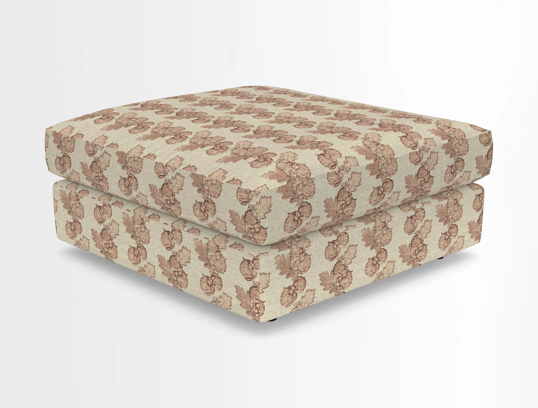 Slingsby fixed cover Footstool in Two Tone Plain Biscuit