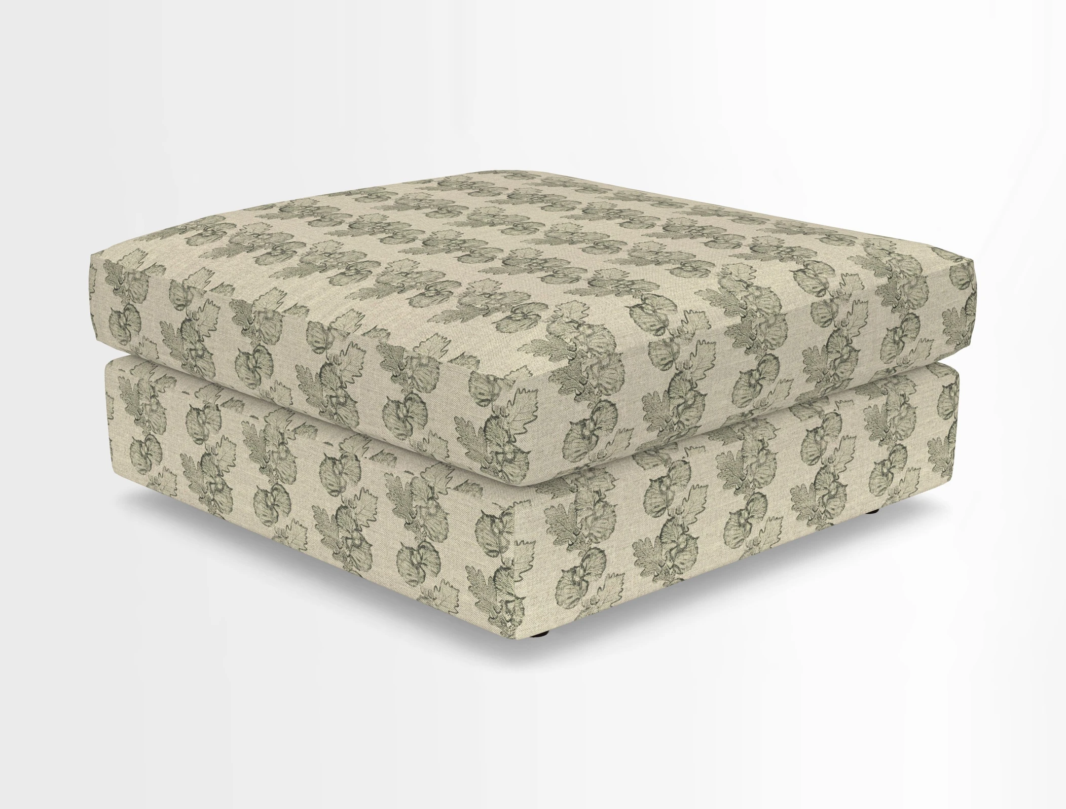 Slingsby fixed cover Footstool in Two Tone Plain Biscuit