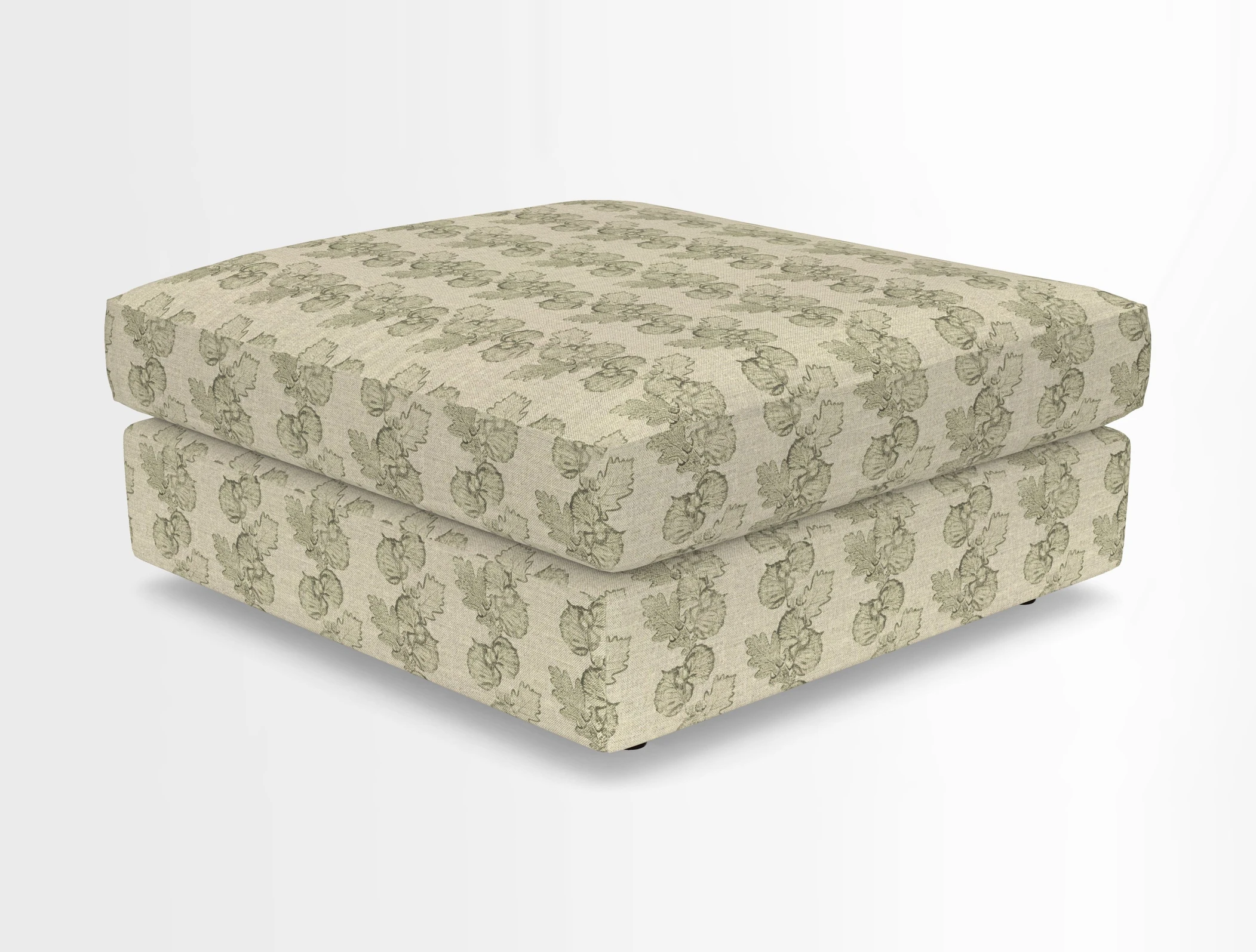 Slingsby fixed cover Footstool in Two Tone Plain Biscuit