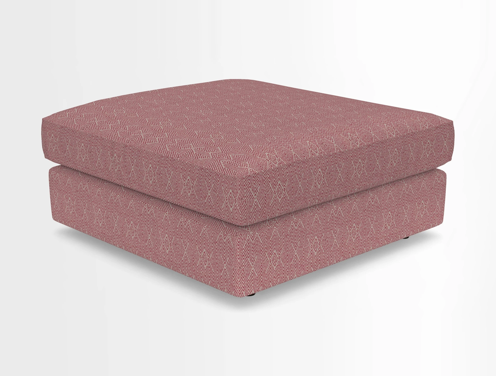 Slingsby fixed cover Footstool in Two Tone Plain Biscuit