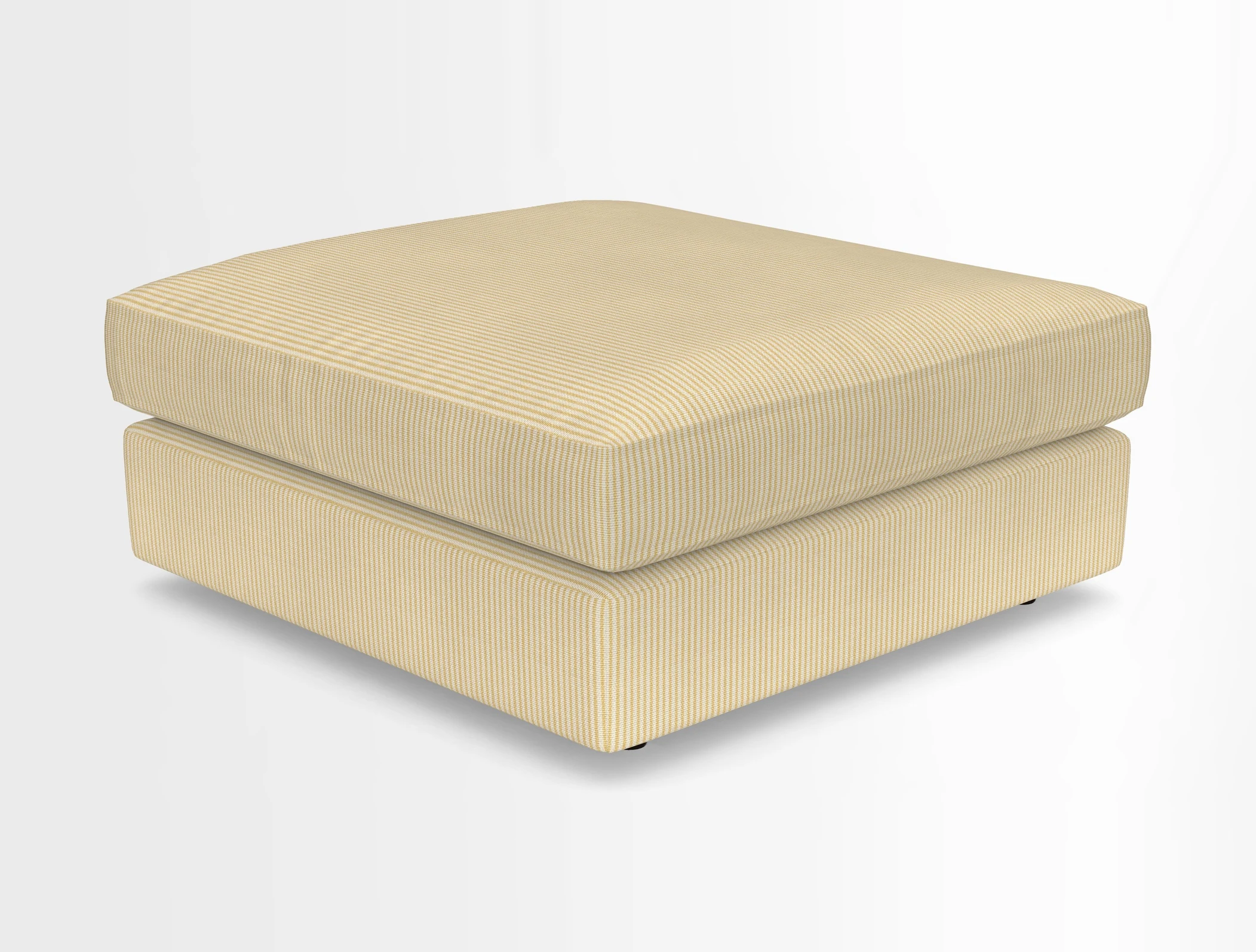 Slingsby fixed cover Footstool in Two Tone Plain Biscuit
