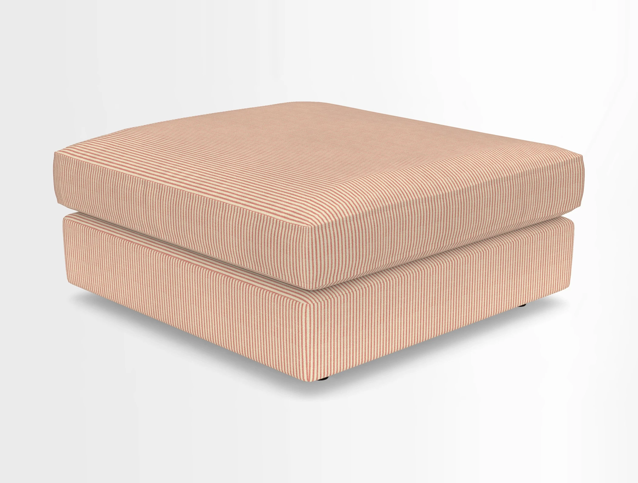 Slingsby fixed cover Footstool in Two Tone Plain Biscuit