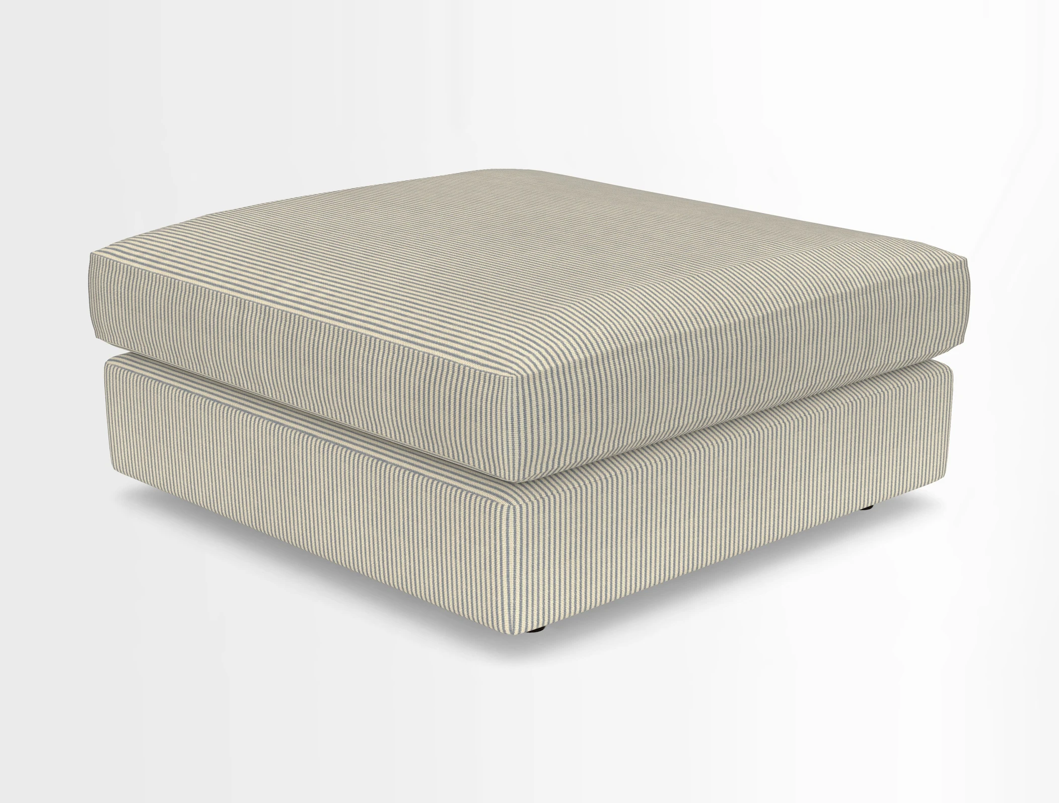 Slingsby fixed cover Footstool in Two Tone Plain Biscuit