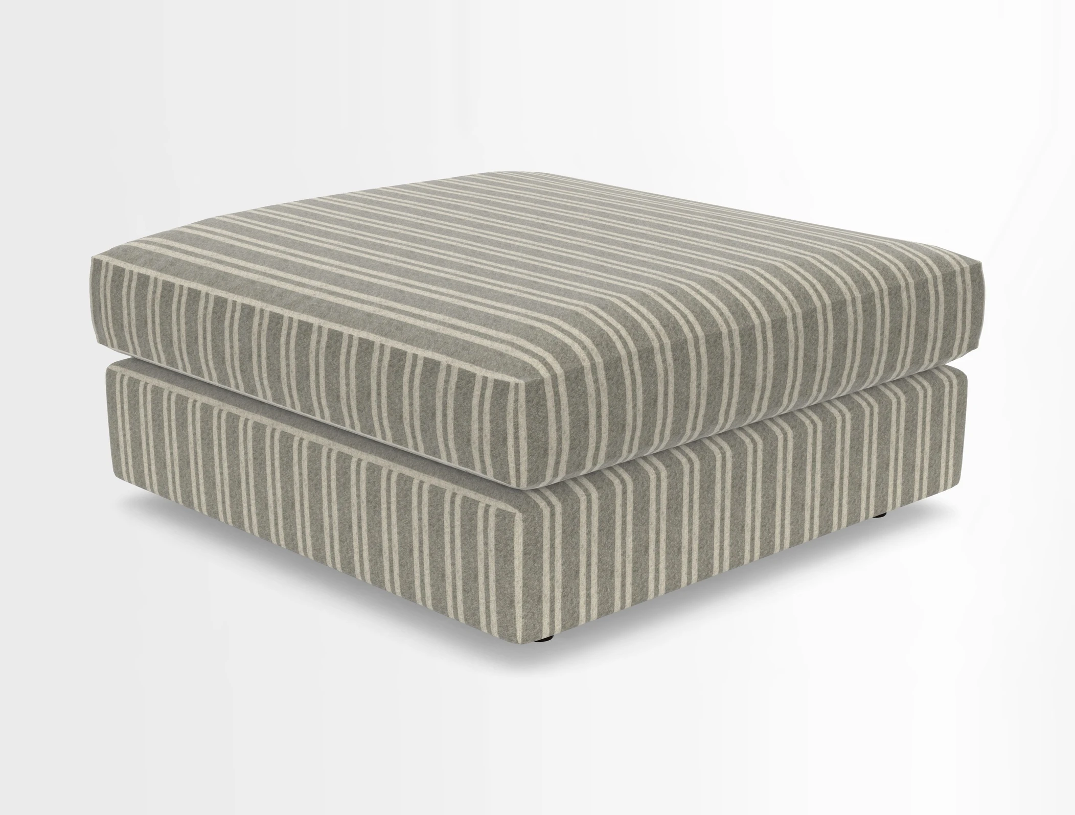 Slingsby fixed cover Footstool in Two Tone Plain Biscuit