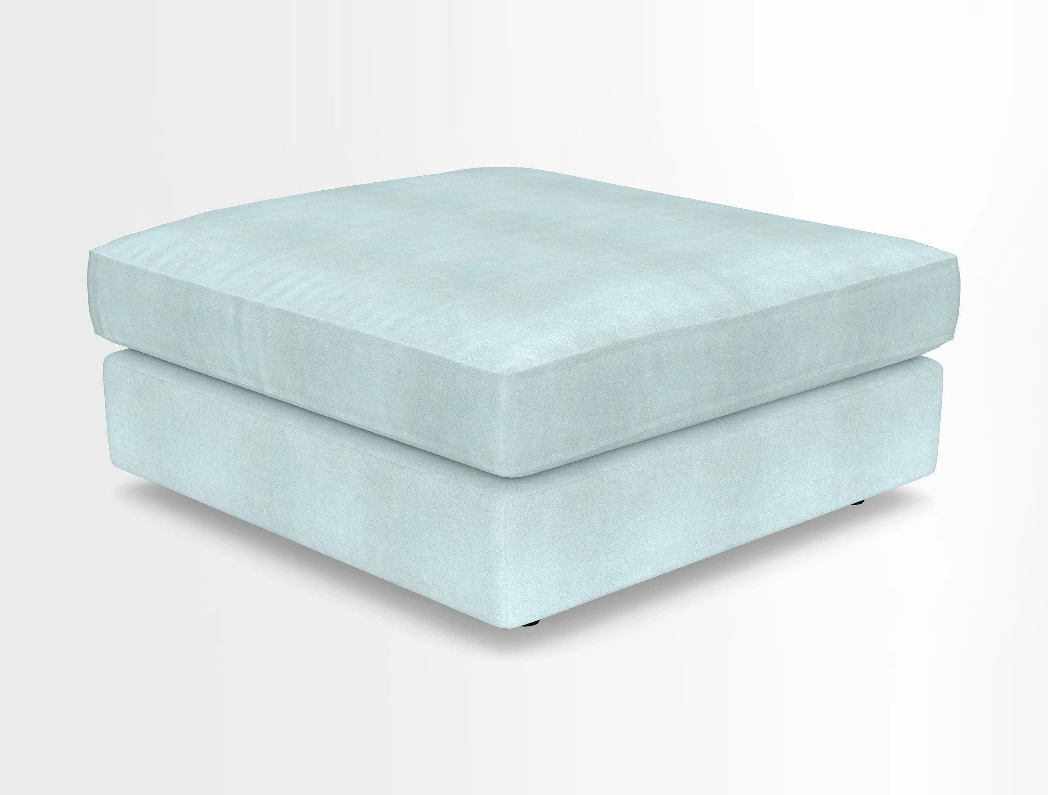 Slingsby fixed cover Footstool in Two Tone Plain Biscuit