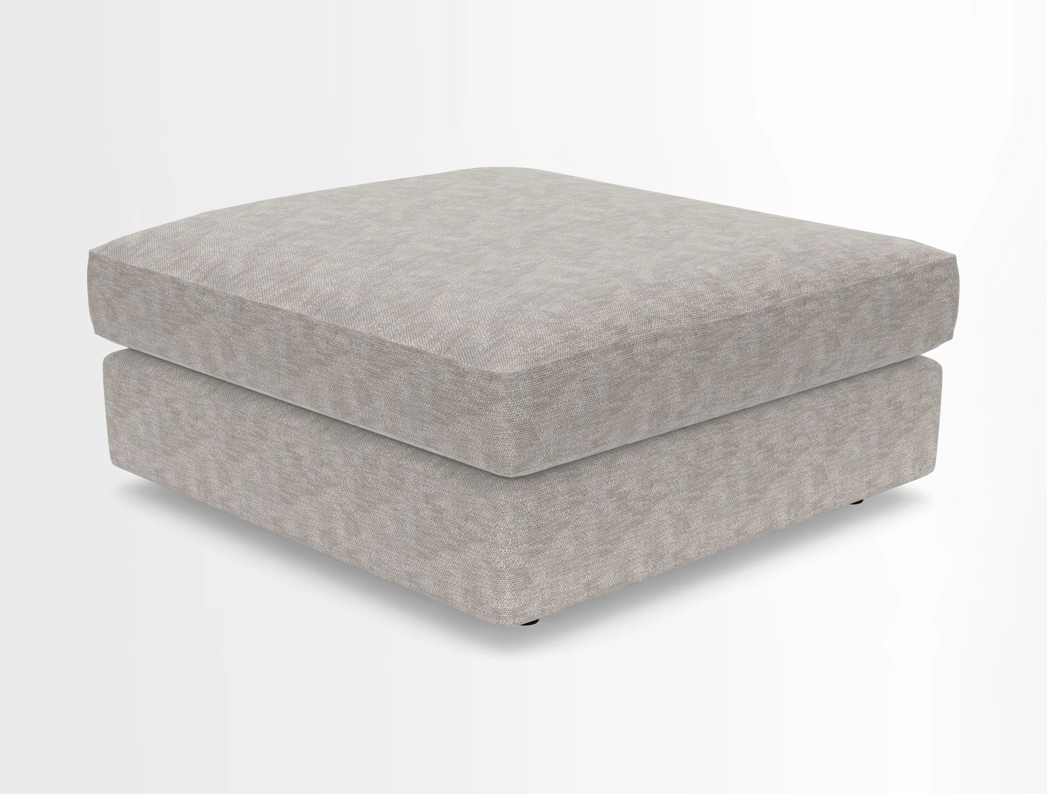 Slingsby fixed cover Footstool in Two Tone Plain Biscuit