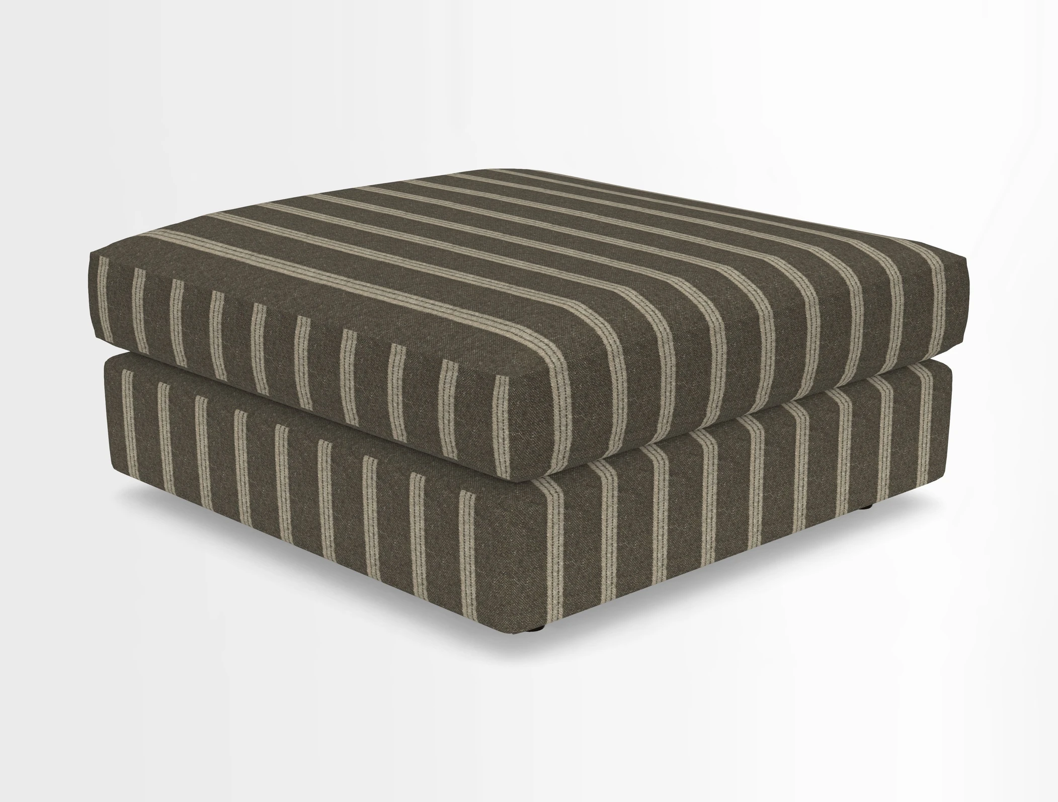 Slingsby fixed cover Footstool in Two Tone Plain Biscuit