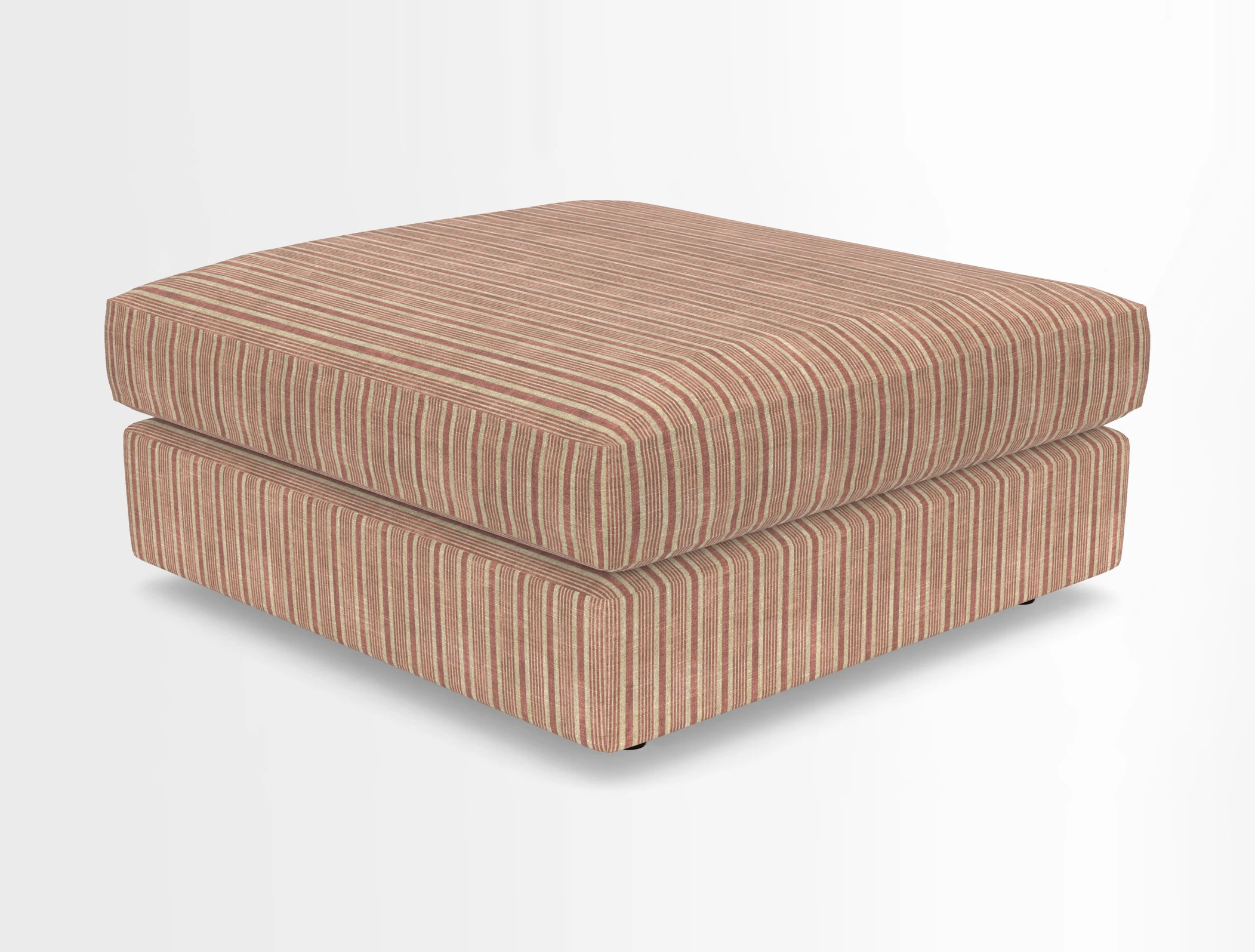 Slingsby fixed cover Footstool in Two Tone Plain Biscuit