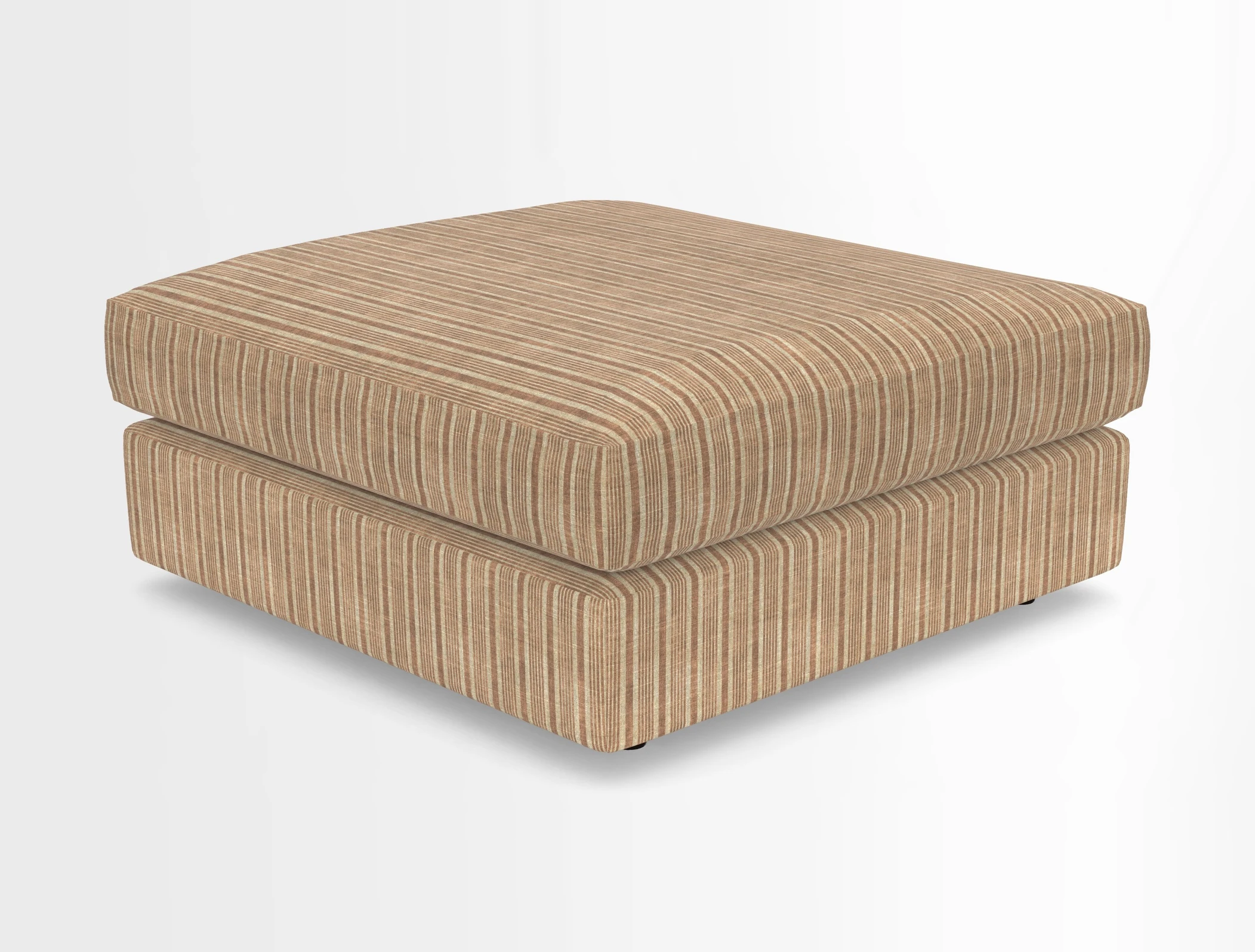 Slingsby fixed cover Footstool in Two Tone Plain Biscuit