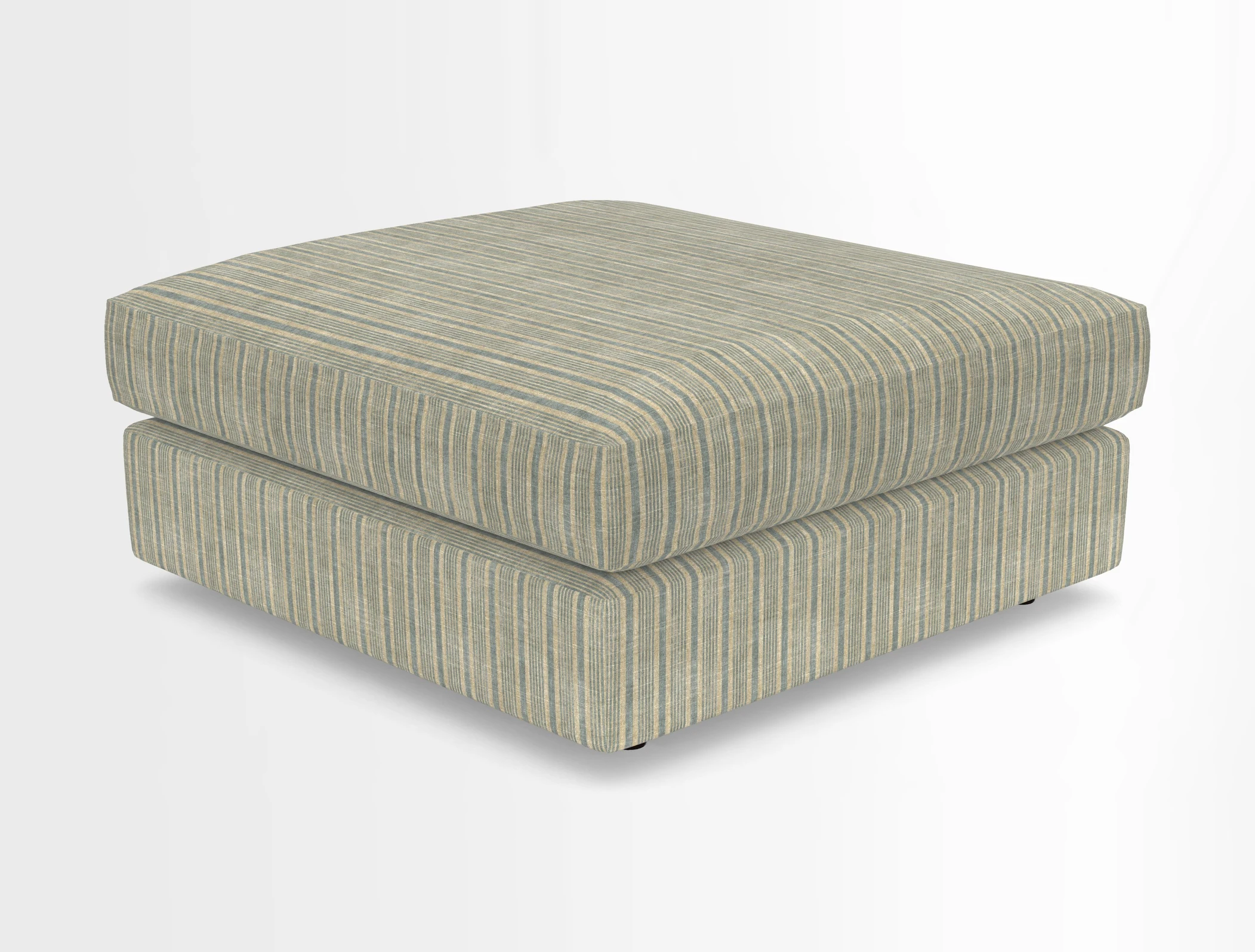 Slingsby fixed cover Footstool in Two Tone Plain Biscuit