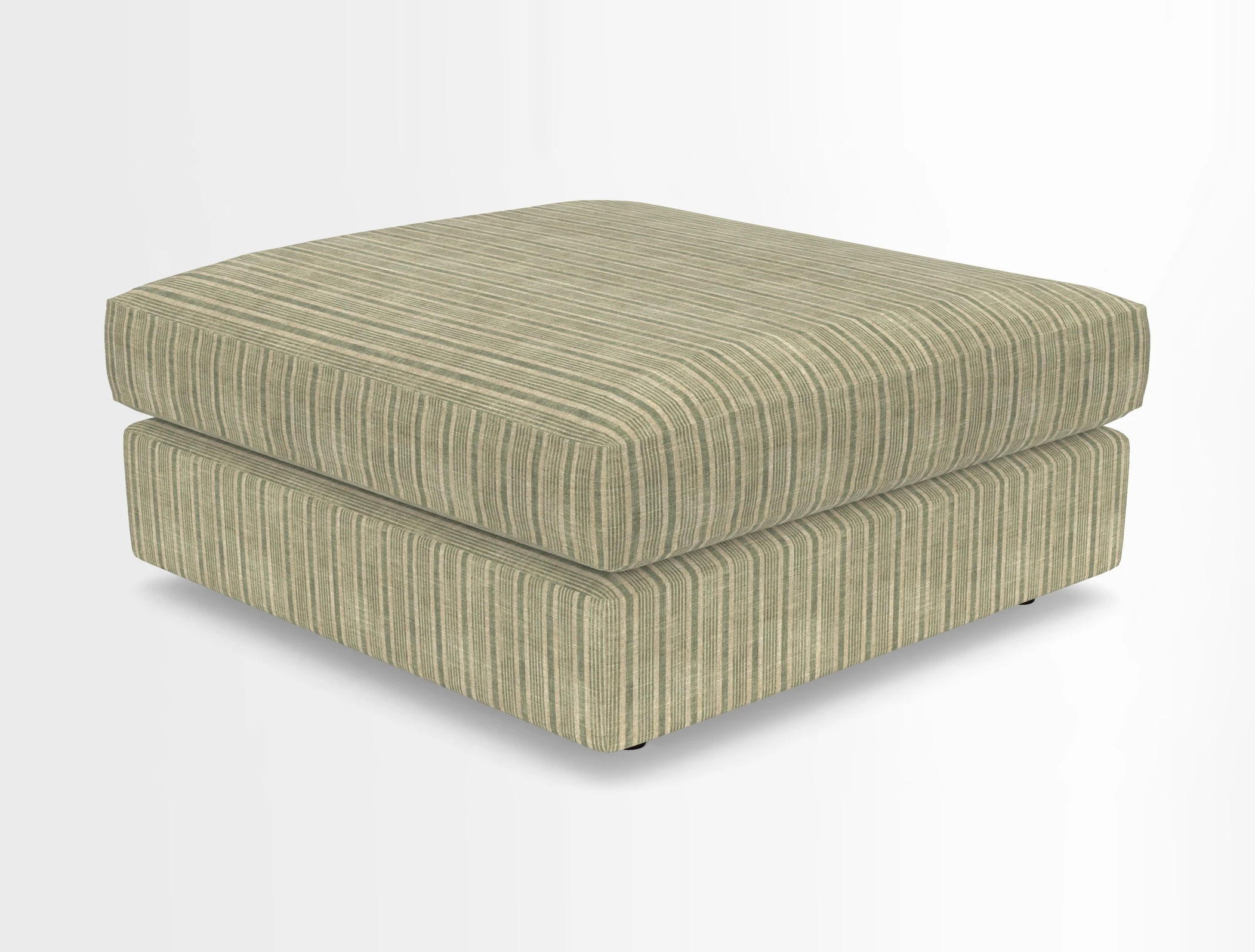 Slingsby fixed cover Footstool in Two Tone Plain Biscuit
