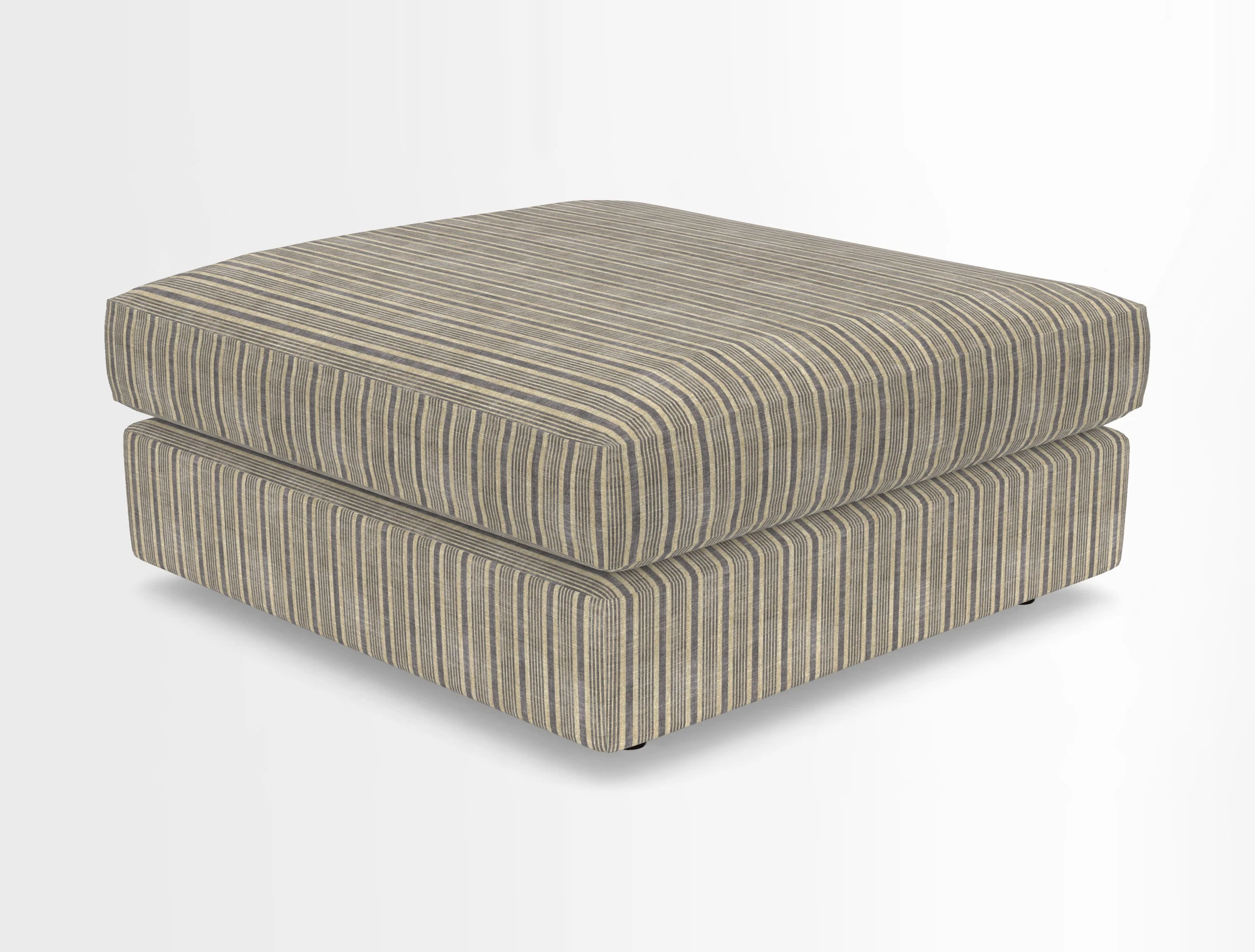 Slingsby fixed cover Footstool in Two Tone Plain Biscuit