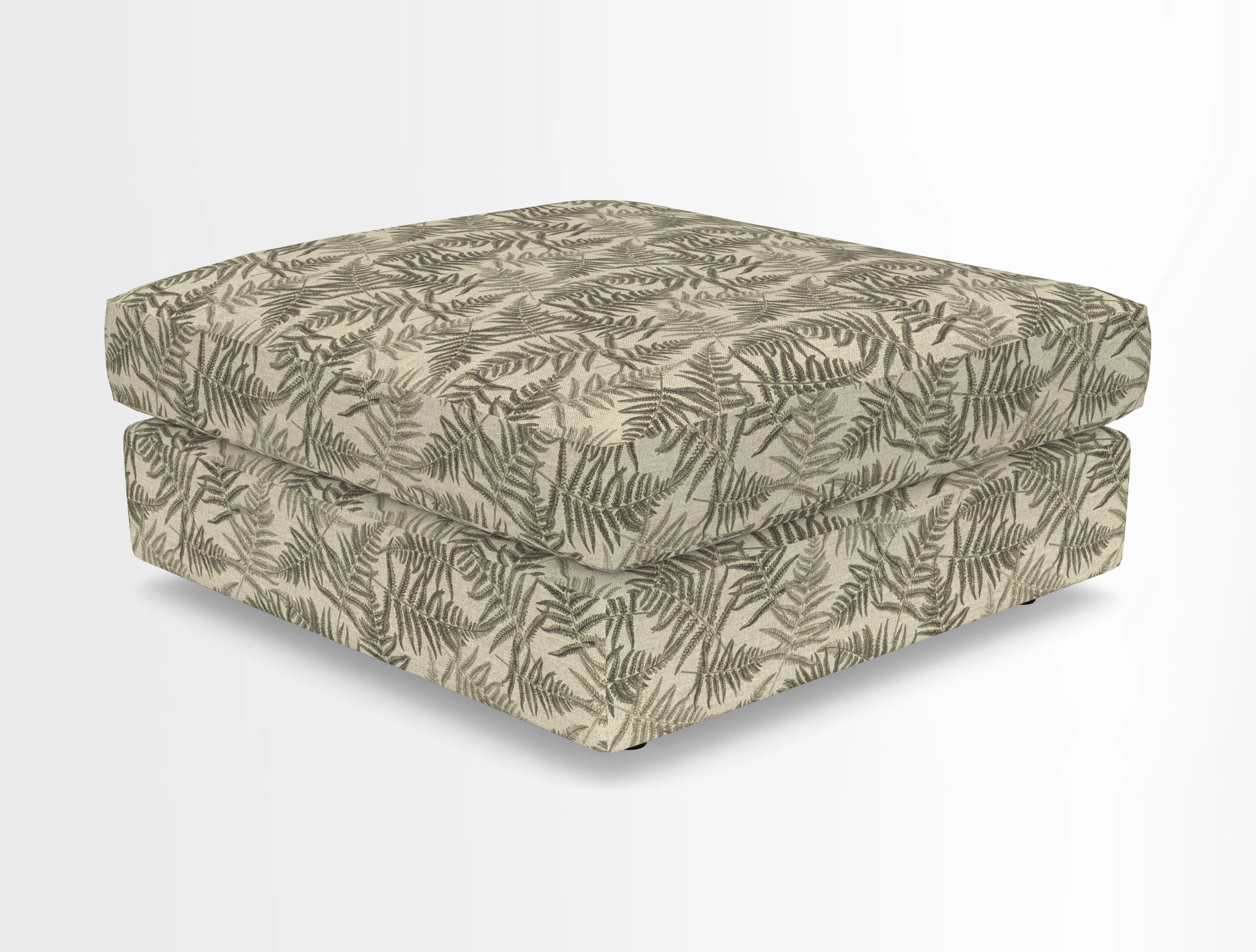 Slingsby fixed cover Footstool in Two Tone Plain Biscuit