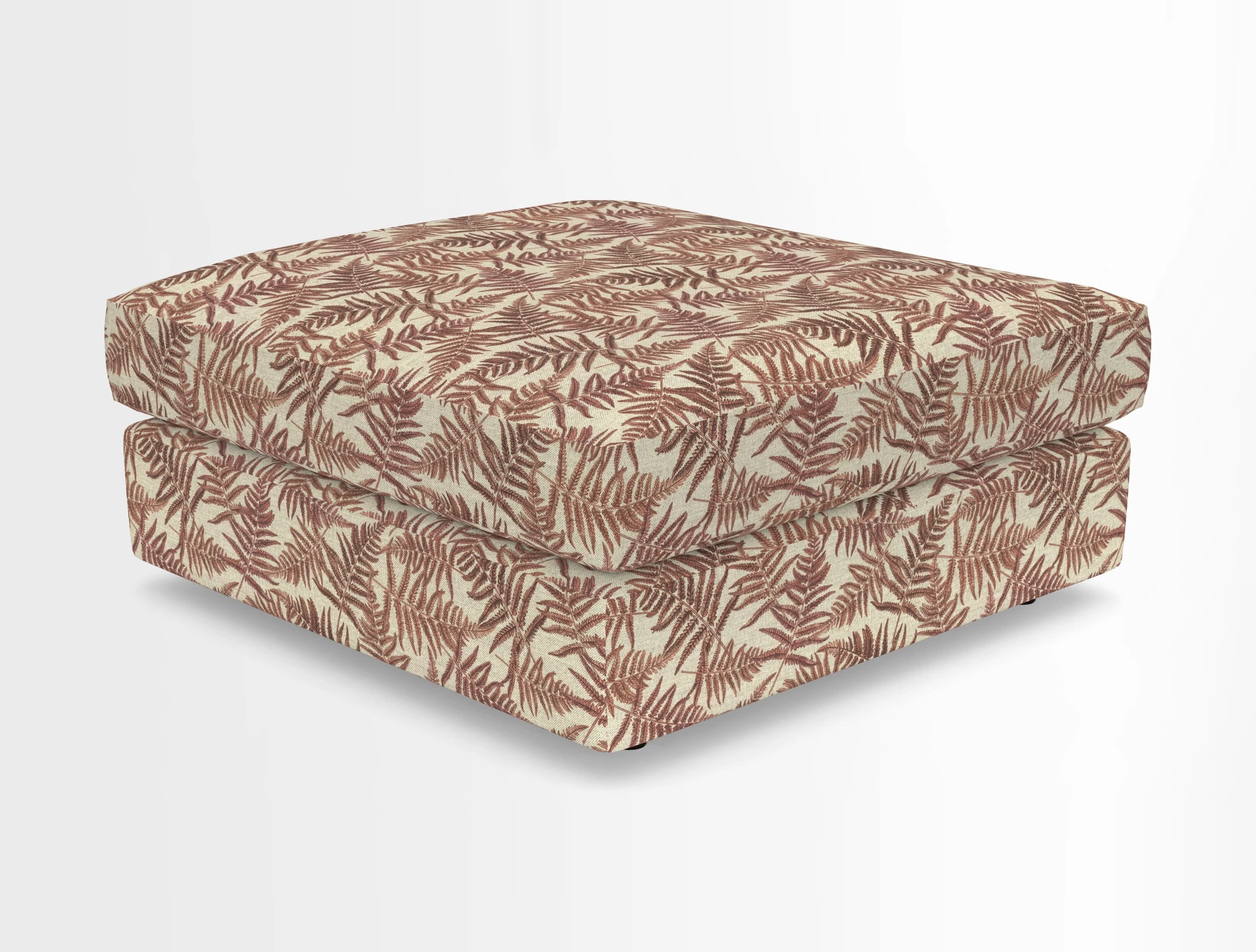 Slingsby fixed cover Footstool in Two Tone Plain Biscuit