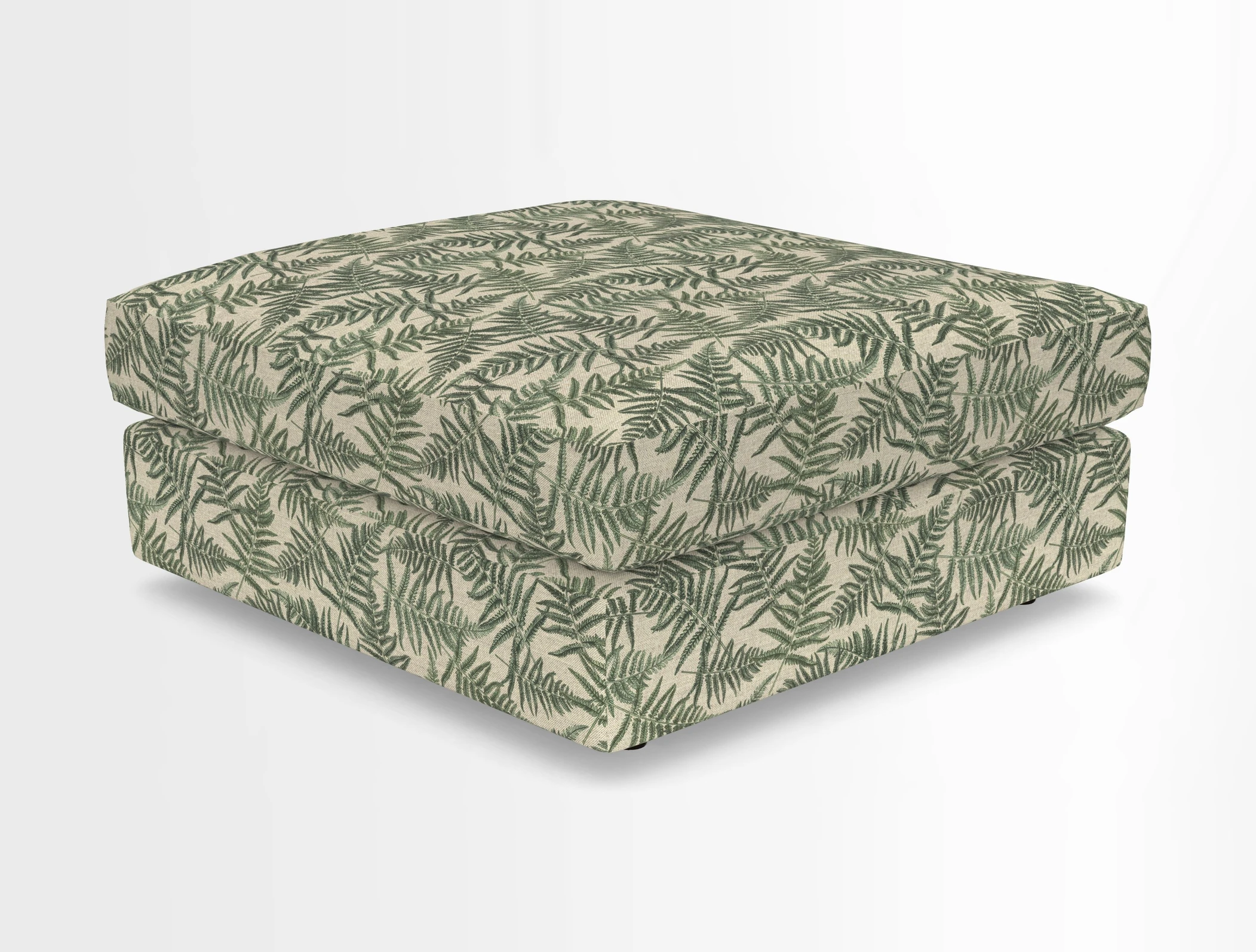 Slingsby fixed cover Footstool in Two Tone Plain Biscuit