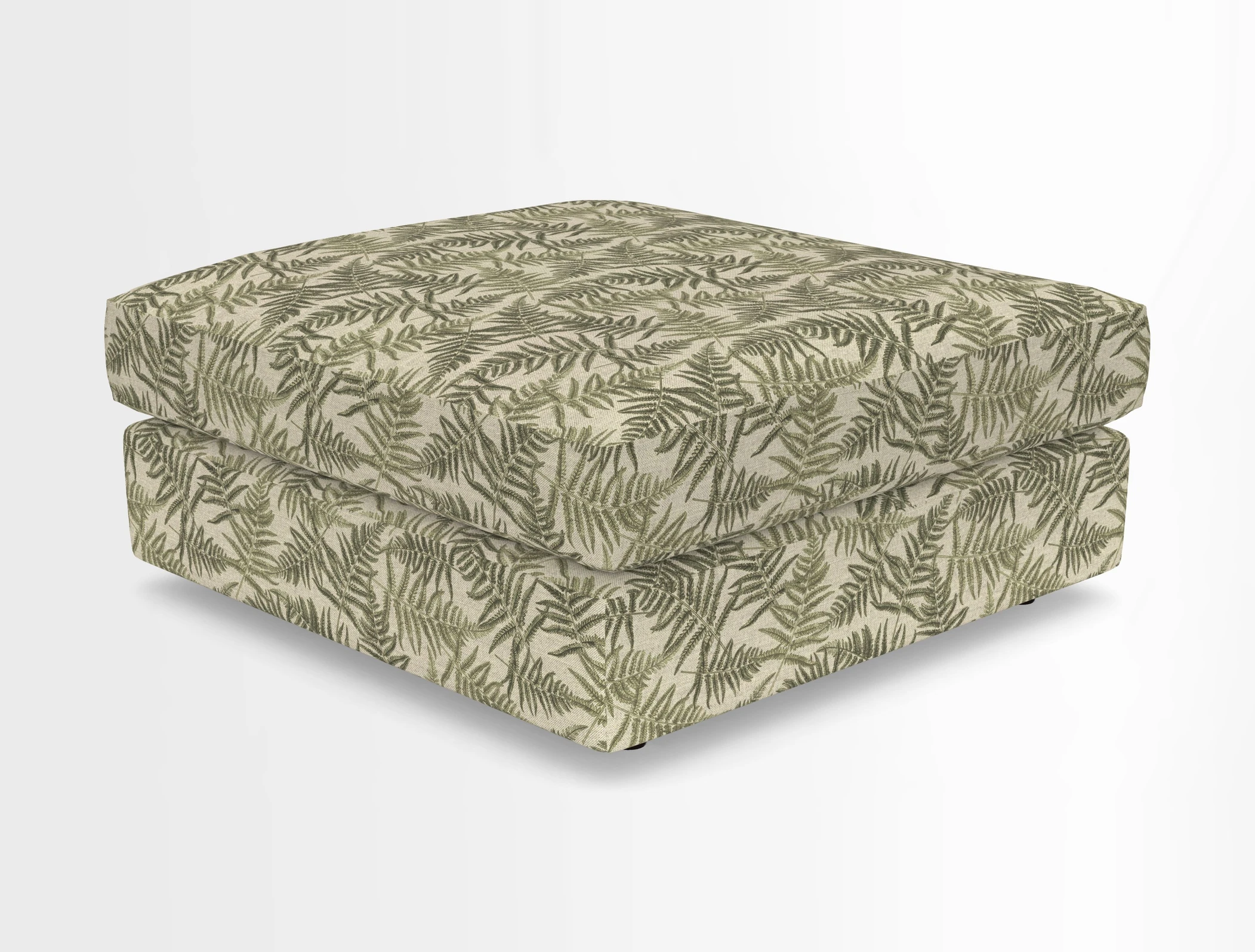 Slingsby fixed cover Footstool in Two Tone Plain Biscuit