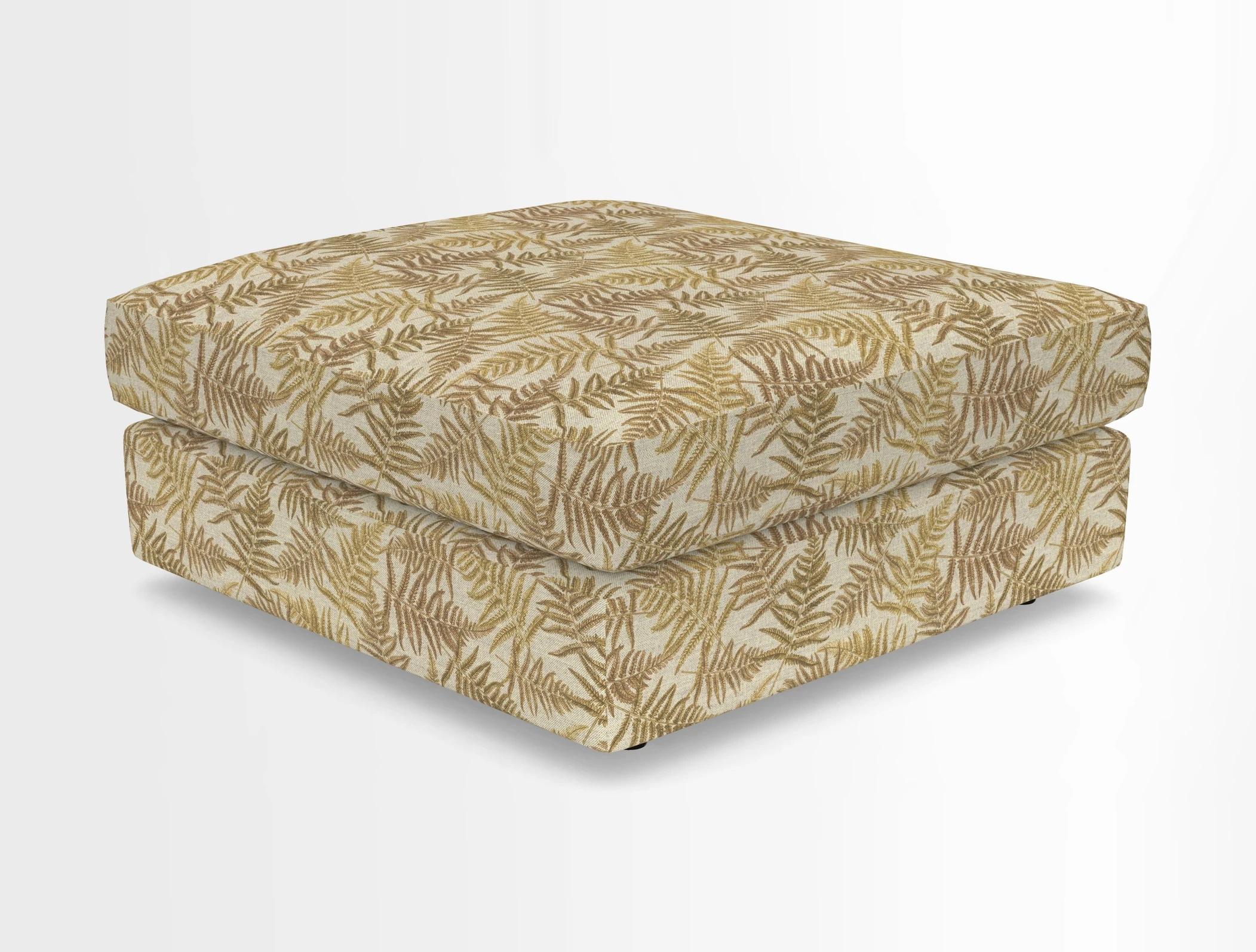 Slingsby fixed cover Footstool in Two Tone Plain Biscuit