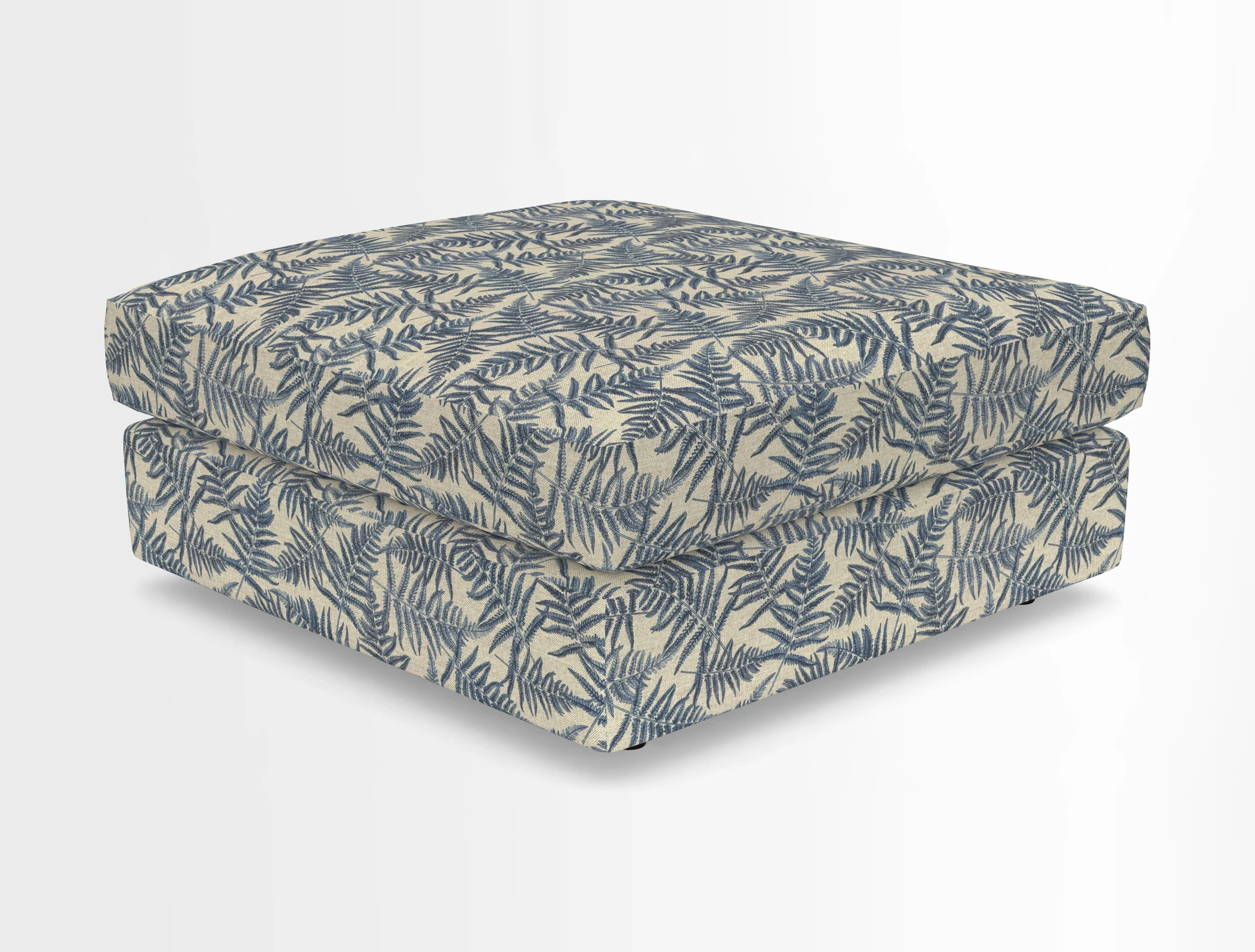 Slingsby fixed cover Footstool in Two Tone Plain Biscuit