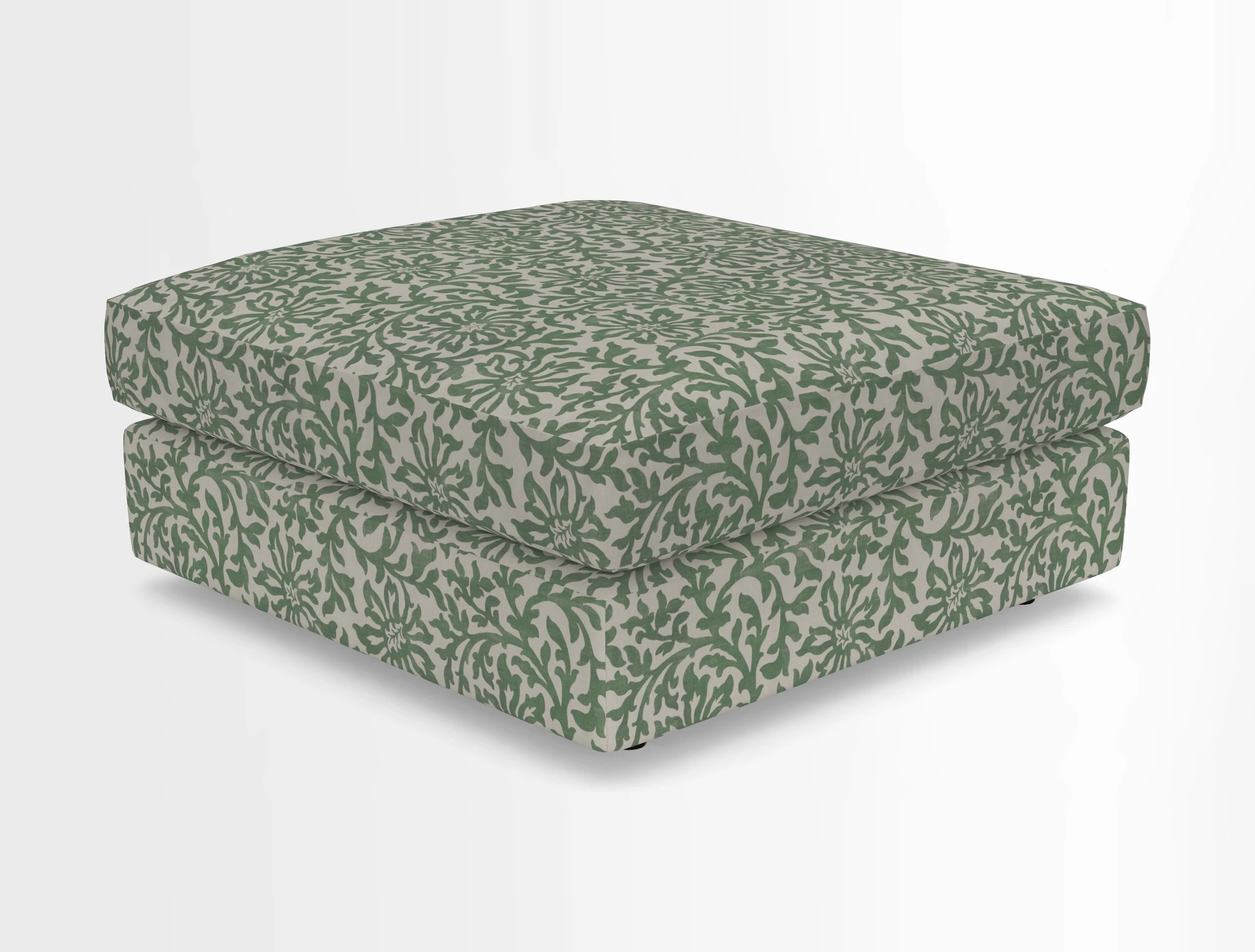 Slingsby fixed cover Footstool in Two Tone Plain Biscuit