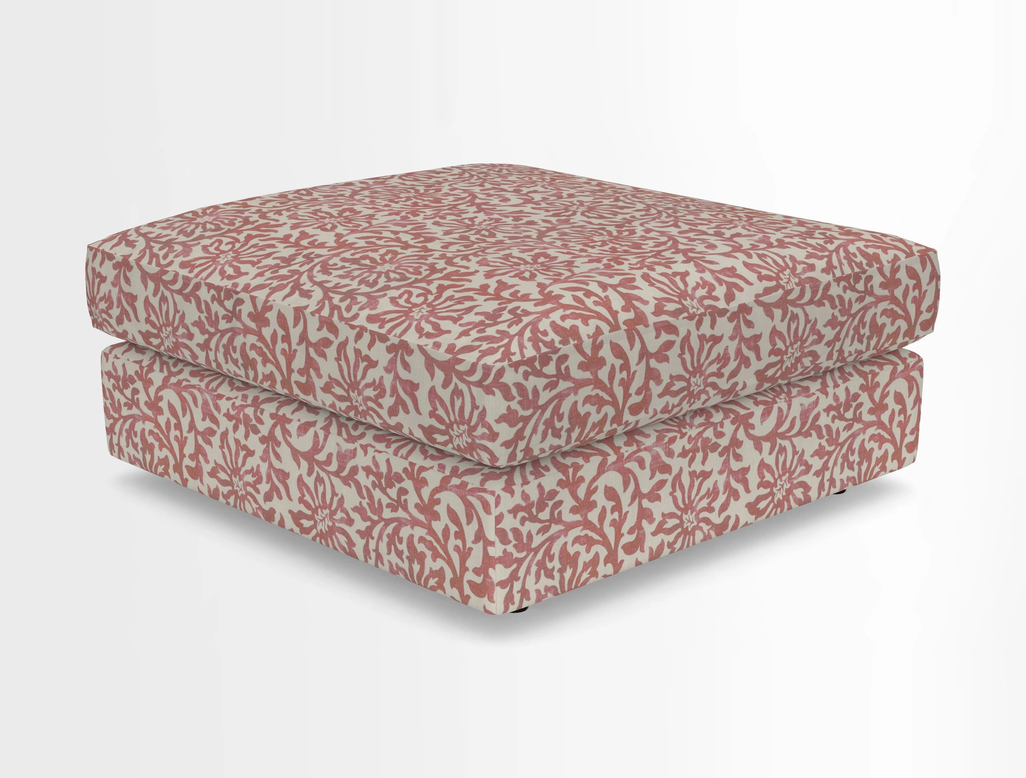 Slingsby fixed cover Footstool in Two Tone Plain Biscuit