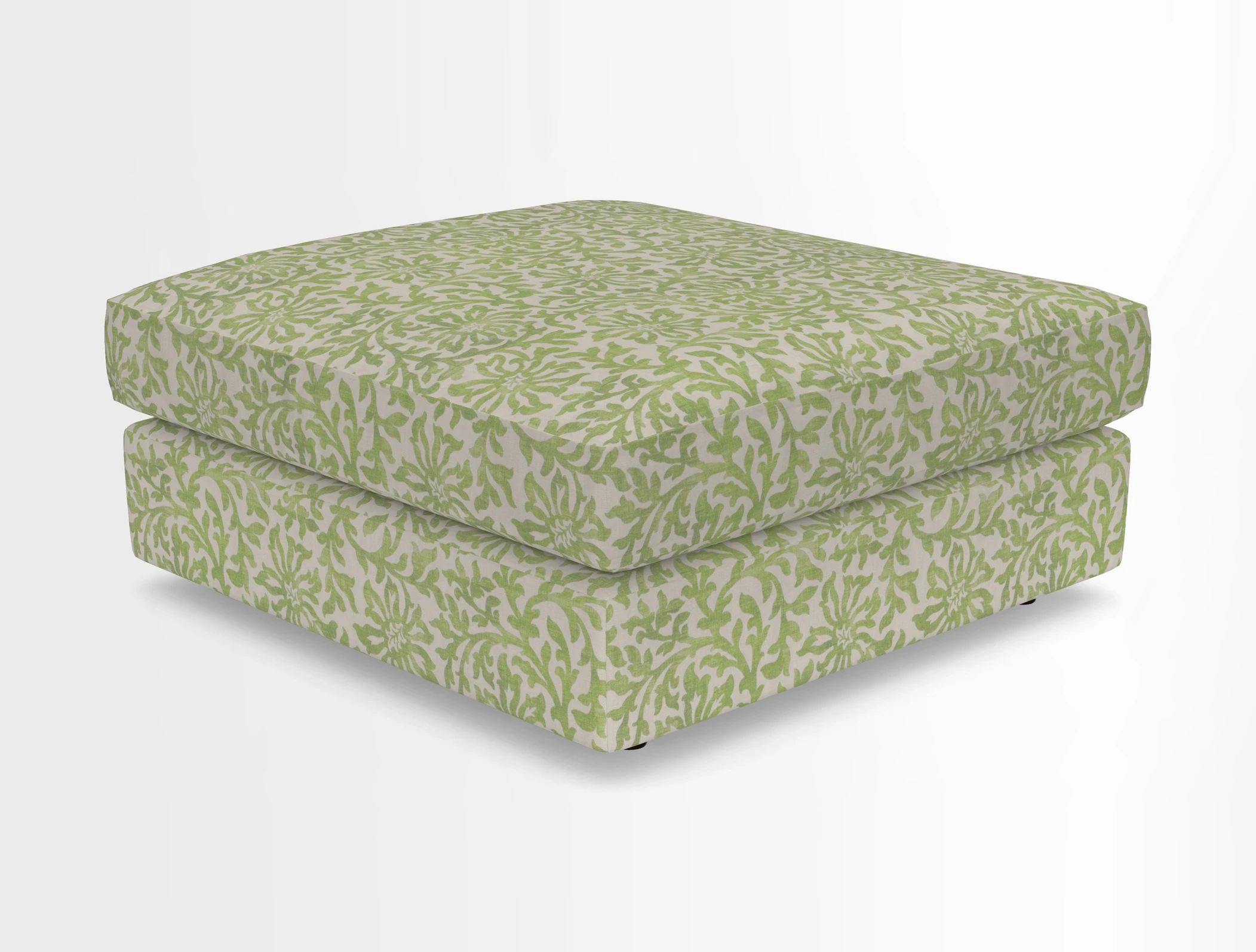 Slingsby fixed cover Footstool in Two Tone Plain Biscuit