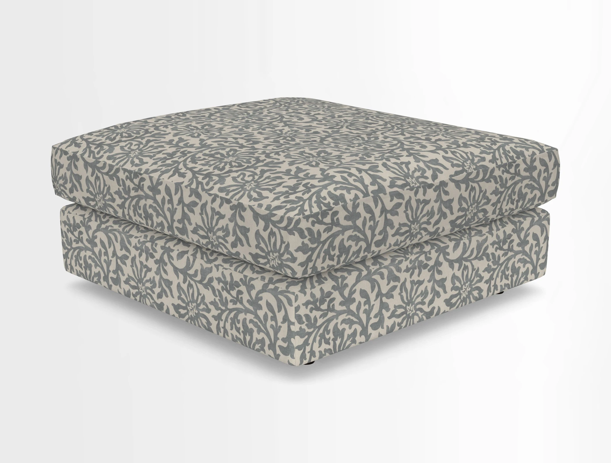 Slingsby fixed cover Footstool in Two Tone Plain Biscuit