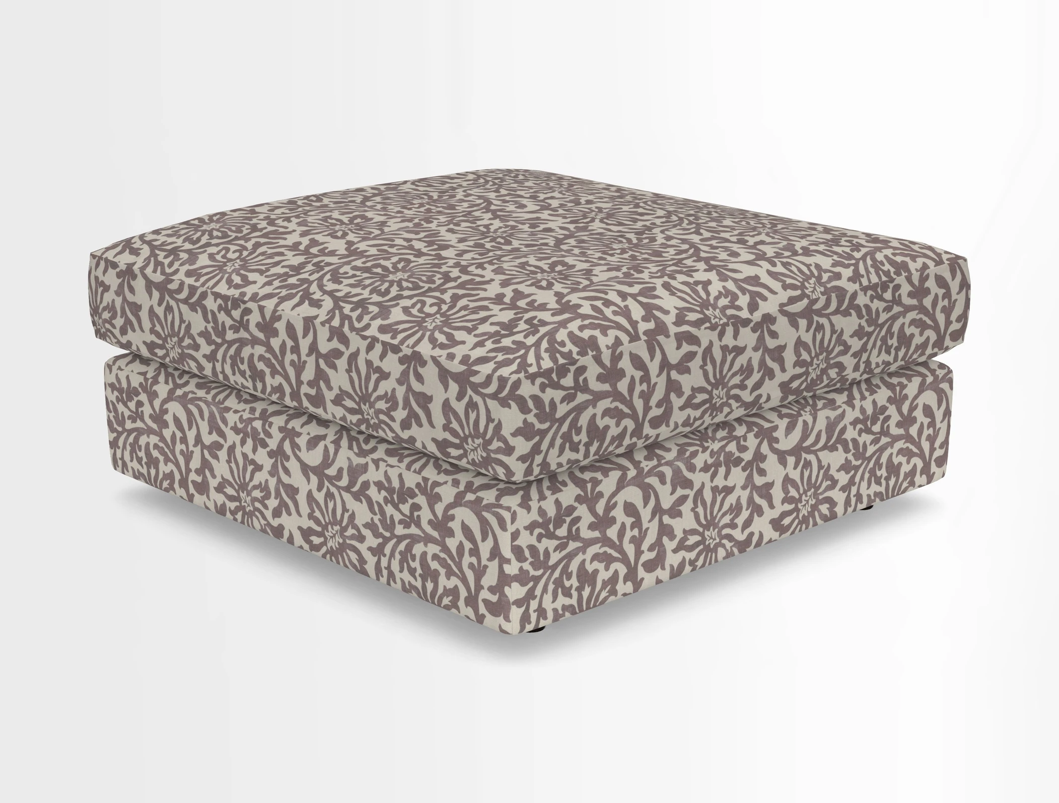 Slingsby fixed cover Footstool in Two Tone Plain Biscuit