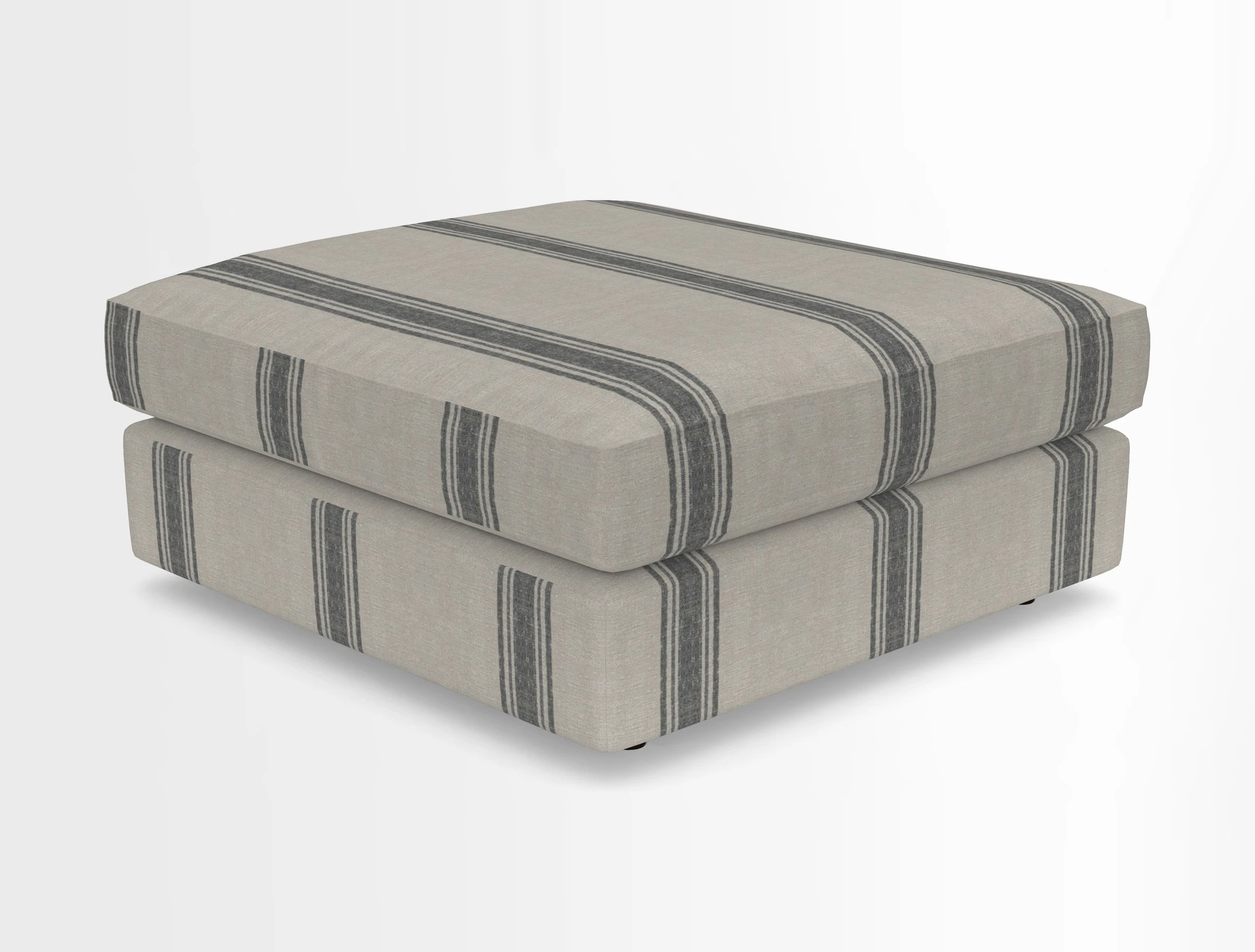 Slingsby fixed cover Footstool in Two Tone Plain Biscuit