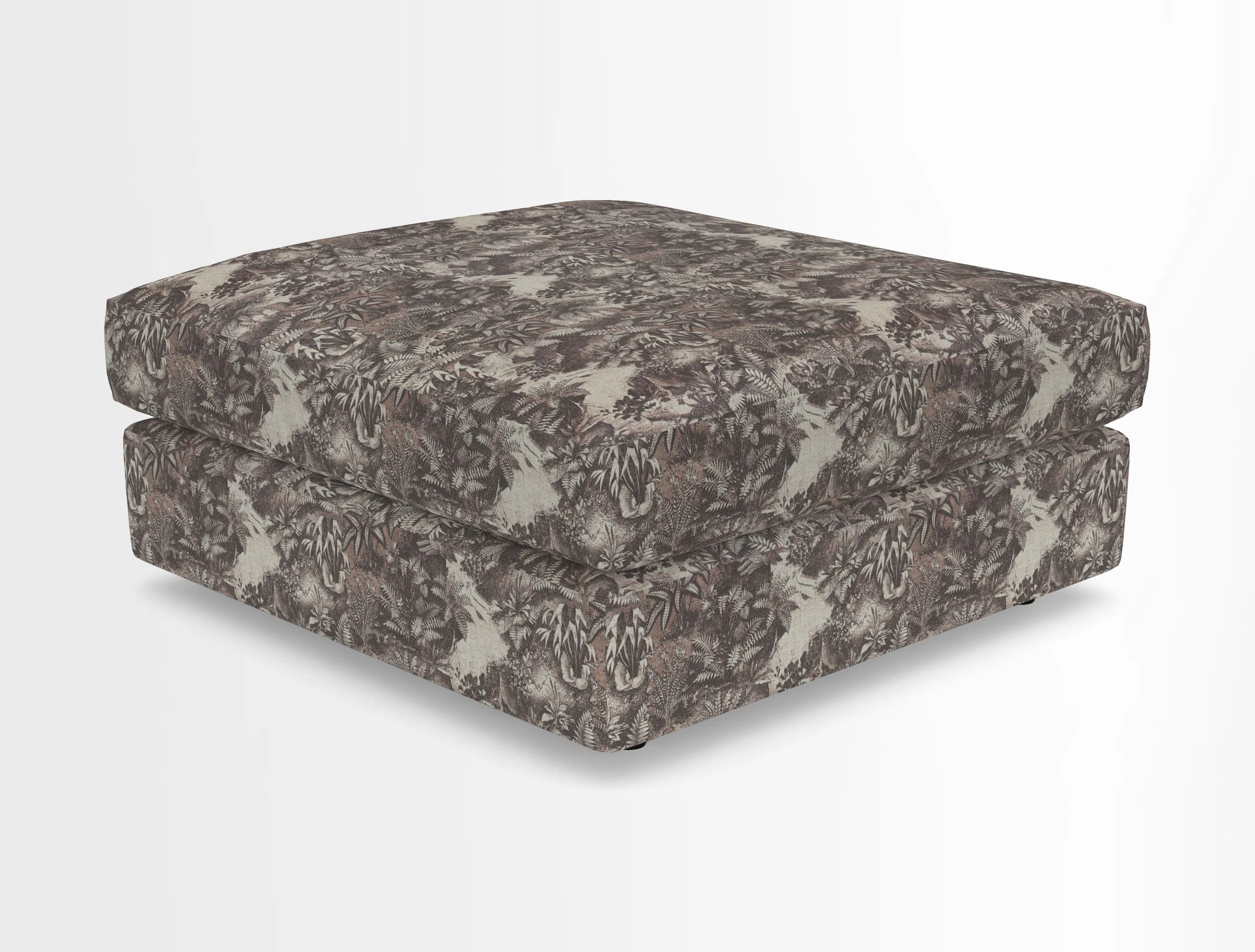 Slingsby fixed cover Footstool in Two Tone Plain Biscuit