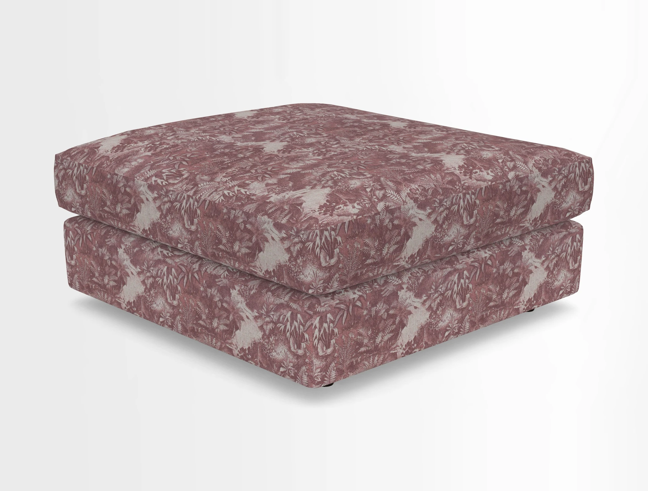 Slingsby fixed cover Footstool in Two Tone Plain Biscuit