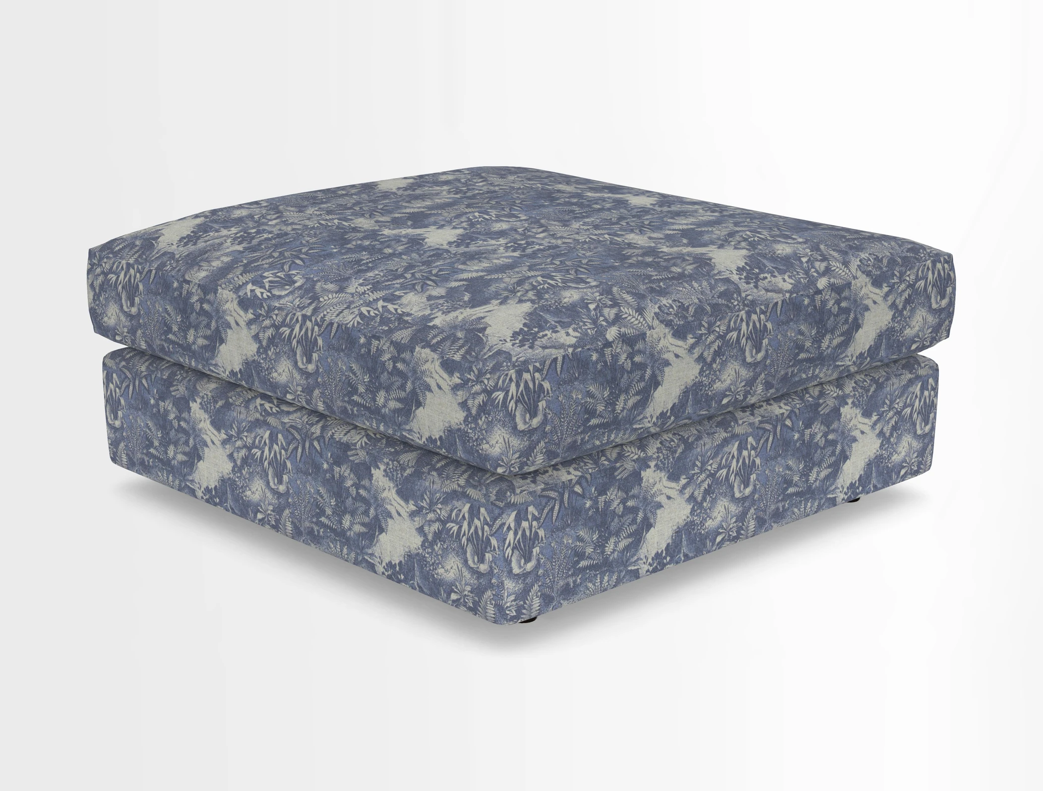 Slingsby fixed cover Footstool in Two Tone Plain Biscuit