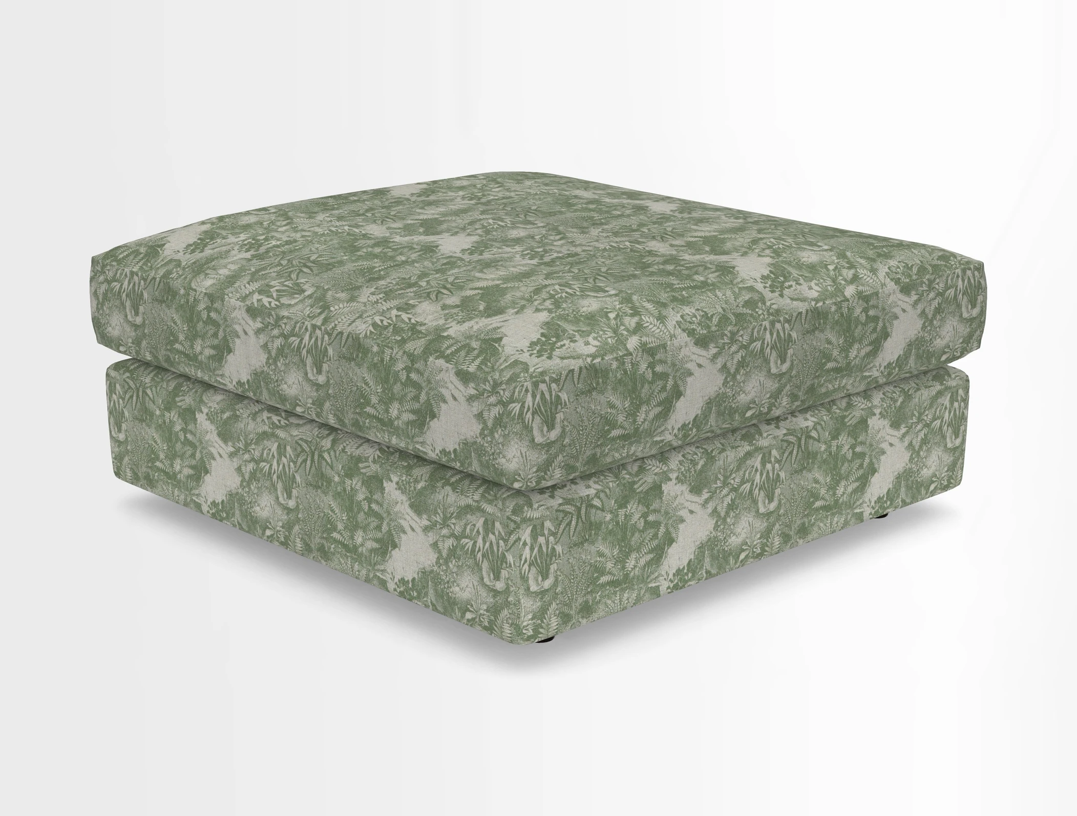 Slingsby fixed cover Footstool in Two Tone Plain Biscuit