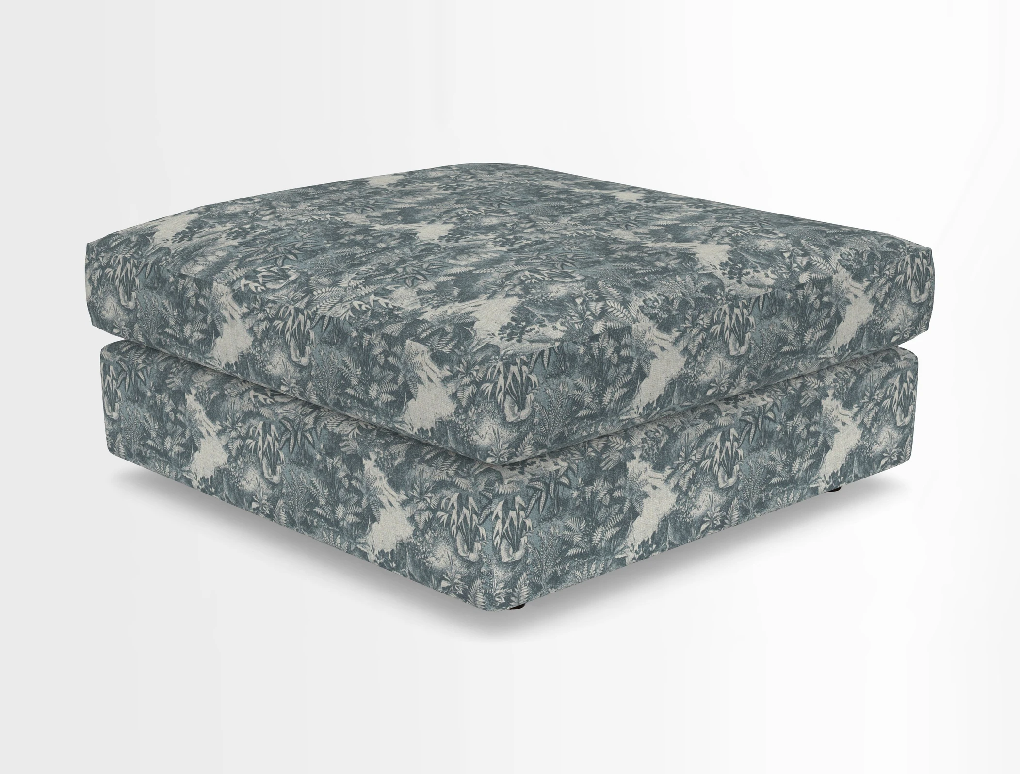 Slingsby fixed cover Footstool in Two Tone Plain Biscuit
