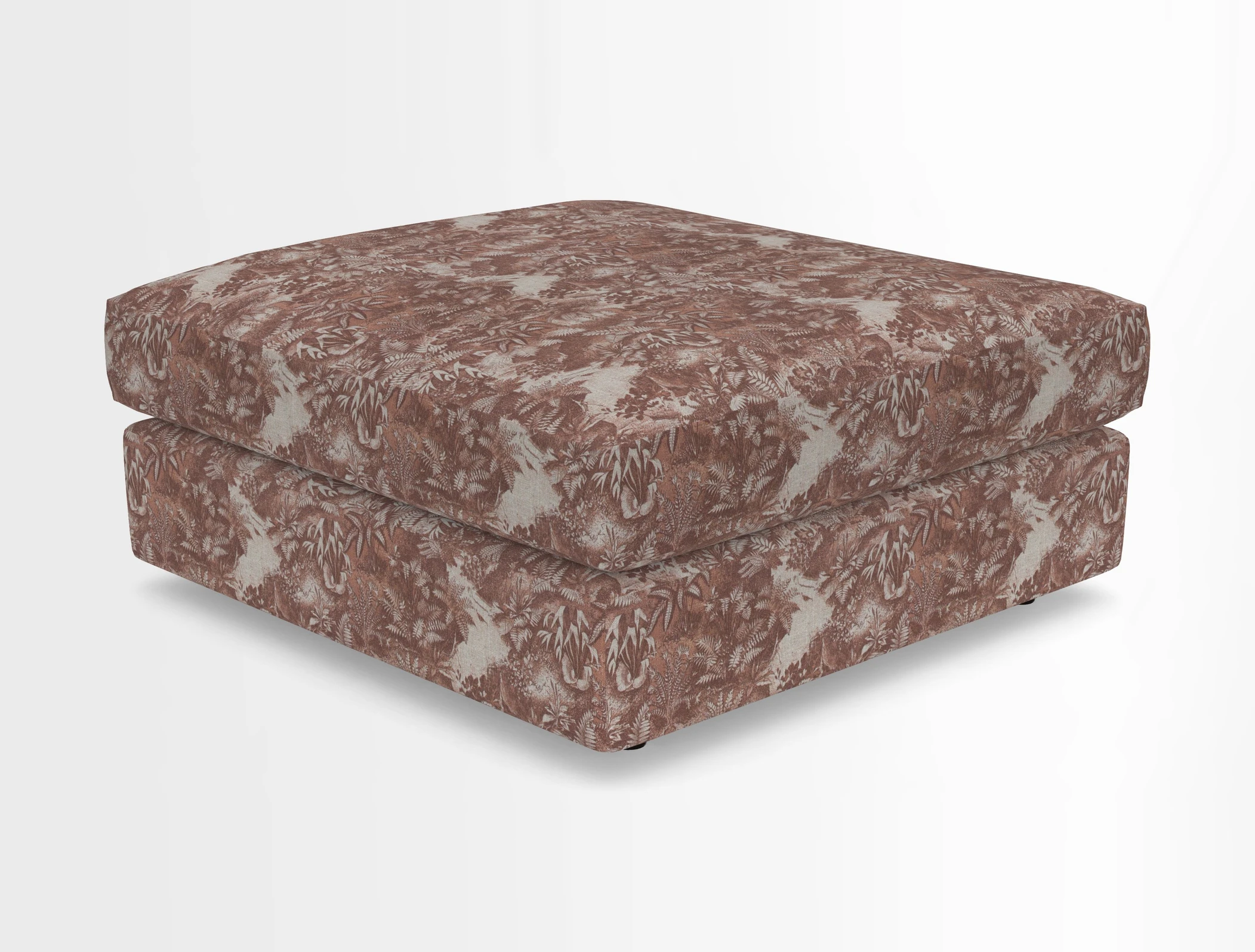 Slingsby fixed cover Footstool in Two Tone Plain Biscuit