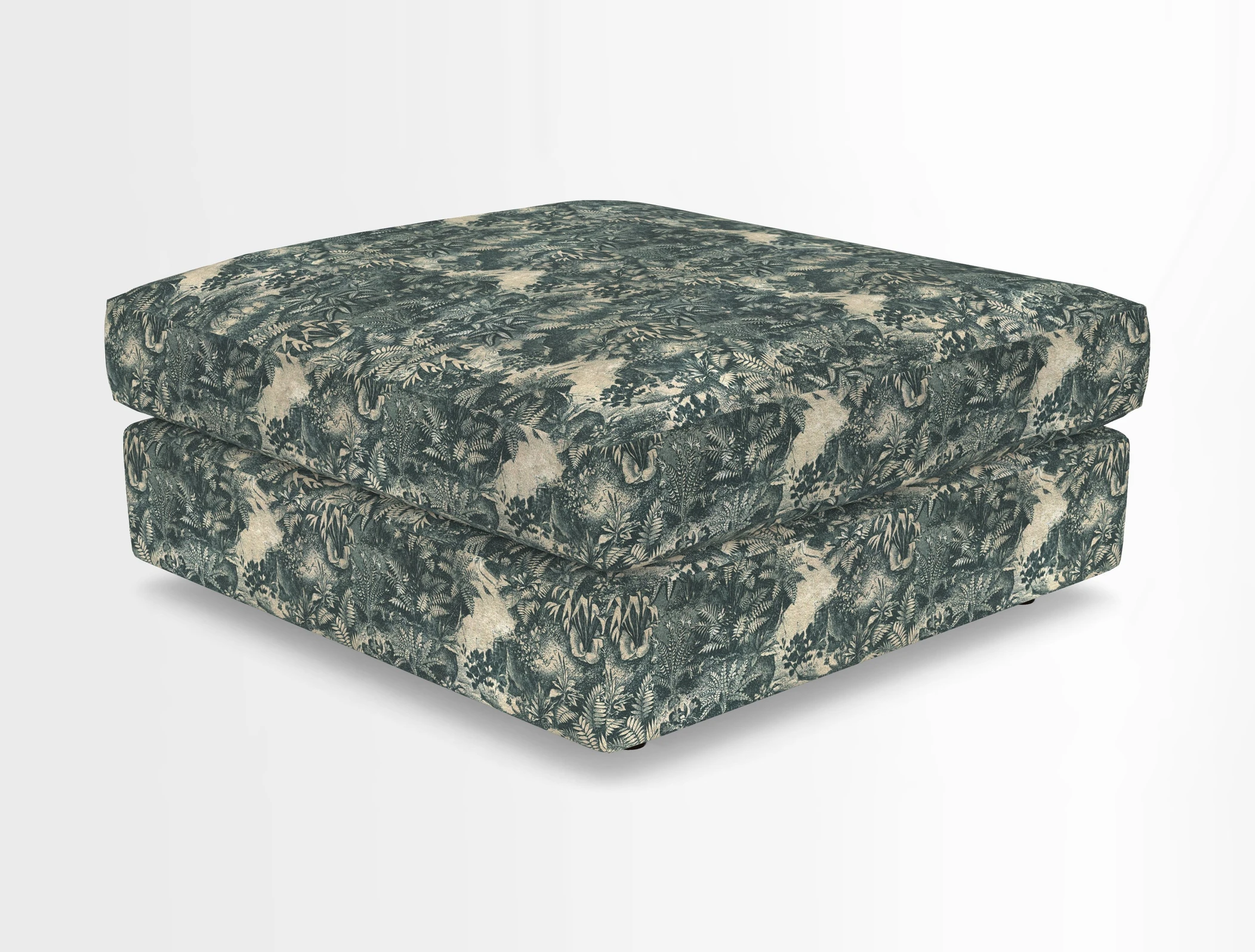 Slingsby fixed cover Footstool in Two Tone Plain Biscuit
