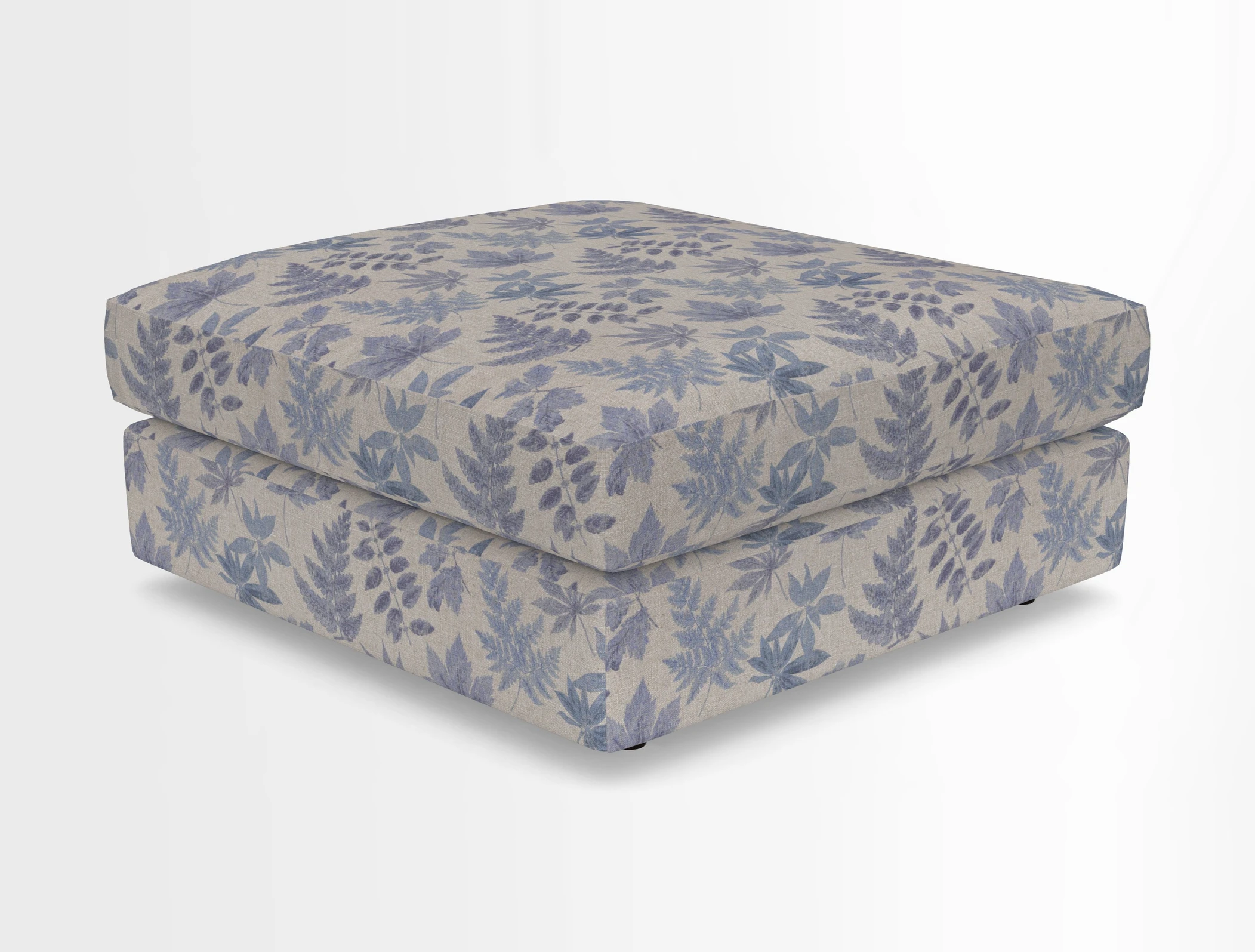 Slingsby fixed cover Footstool in Two Tone Plain Biscuit