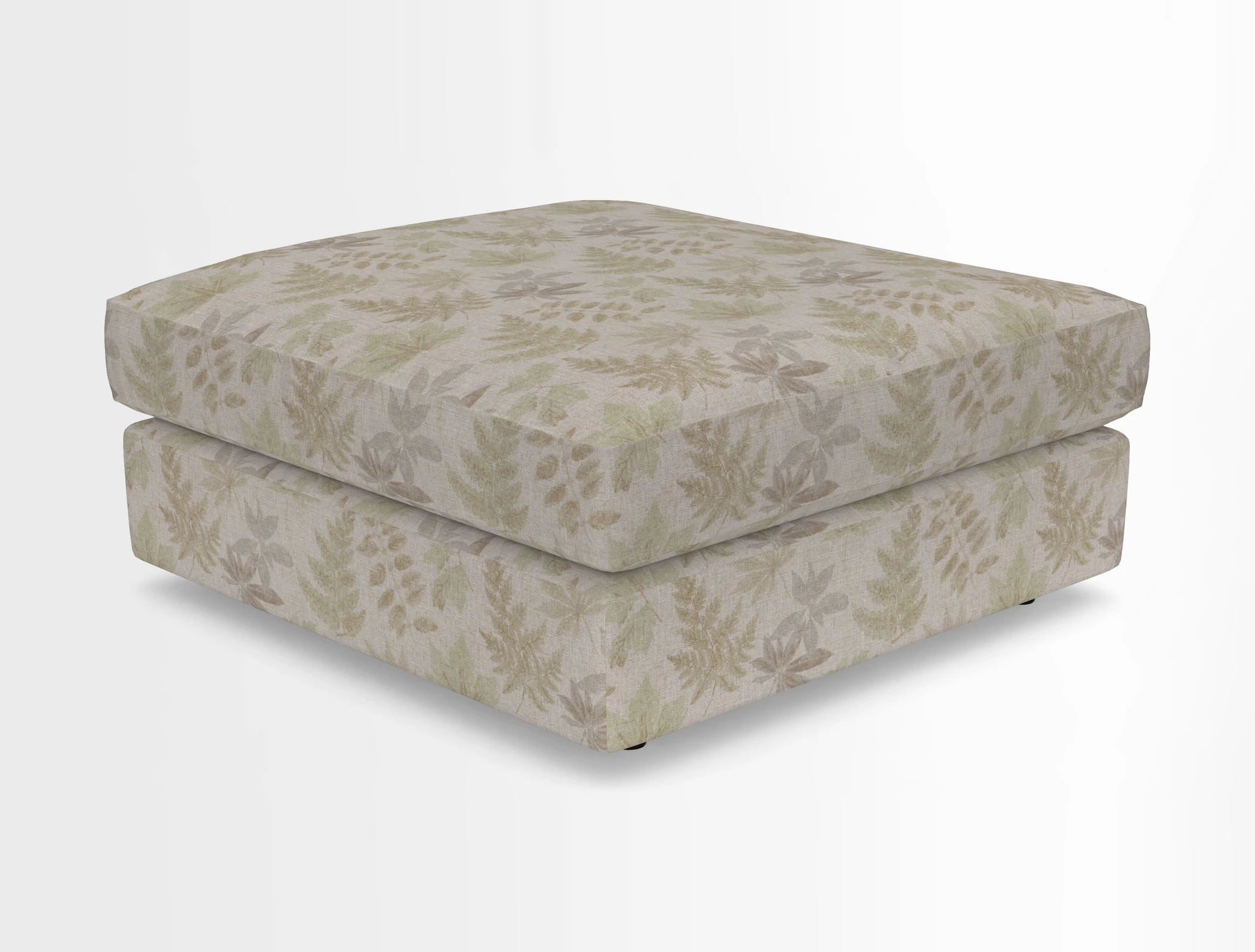 Slingsby fixed cover Footstool in Two Tone Plain Biscuit