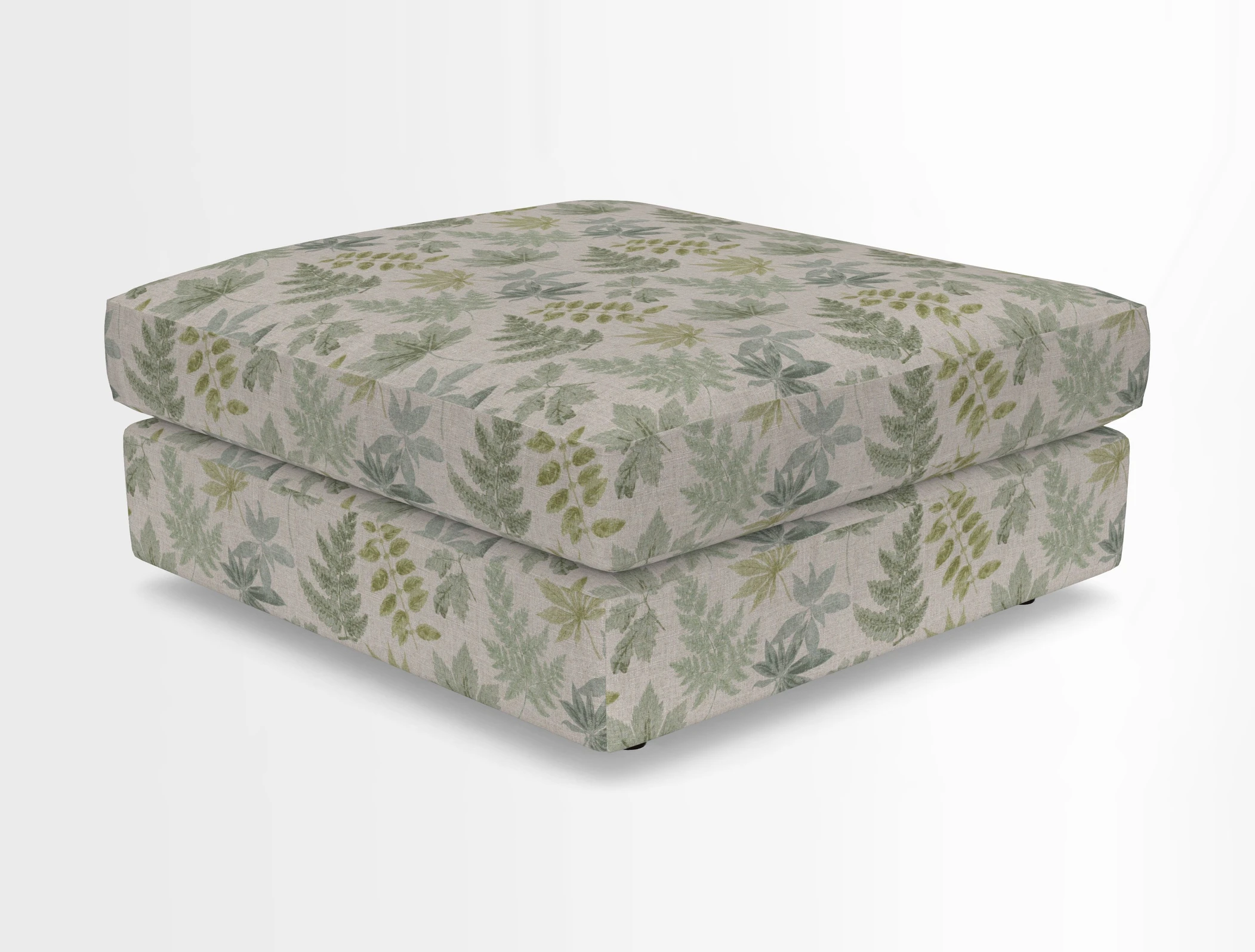 Slingsby fixed cover Footstool in Two Tone Plain Biscuit