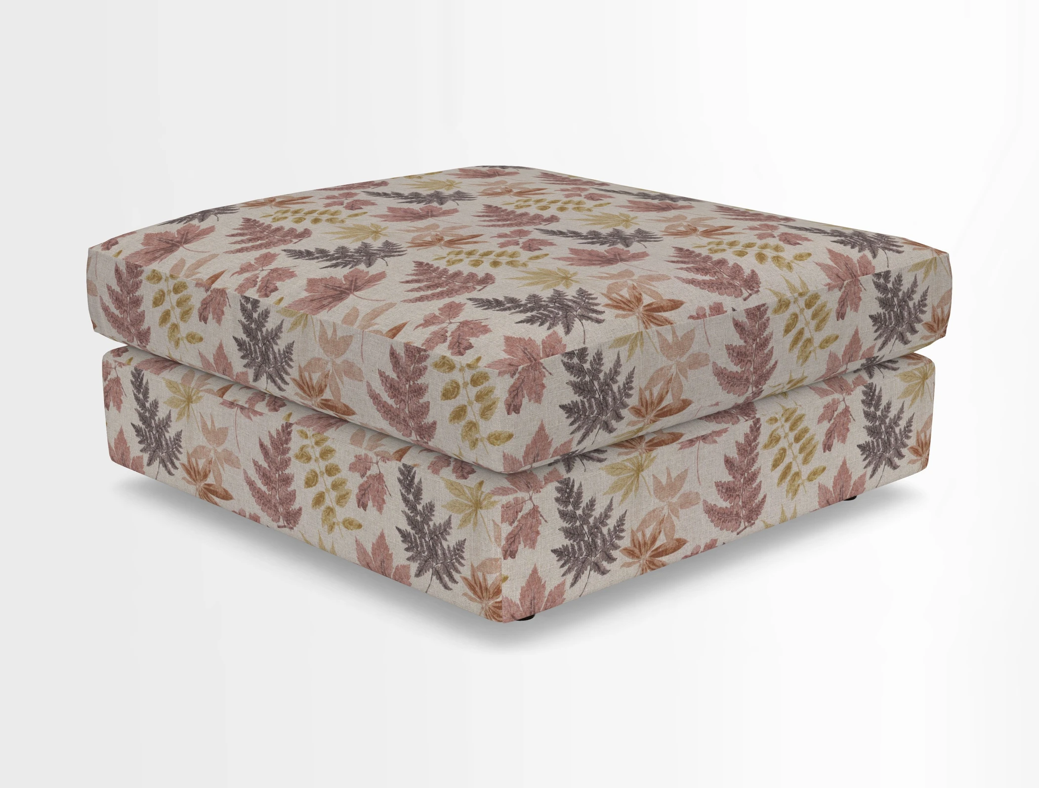 Slingsby fixed cover Footstool in Two Tone Plain Biscuit
