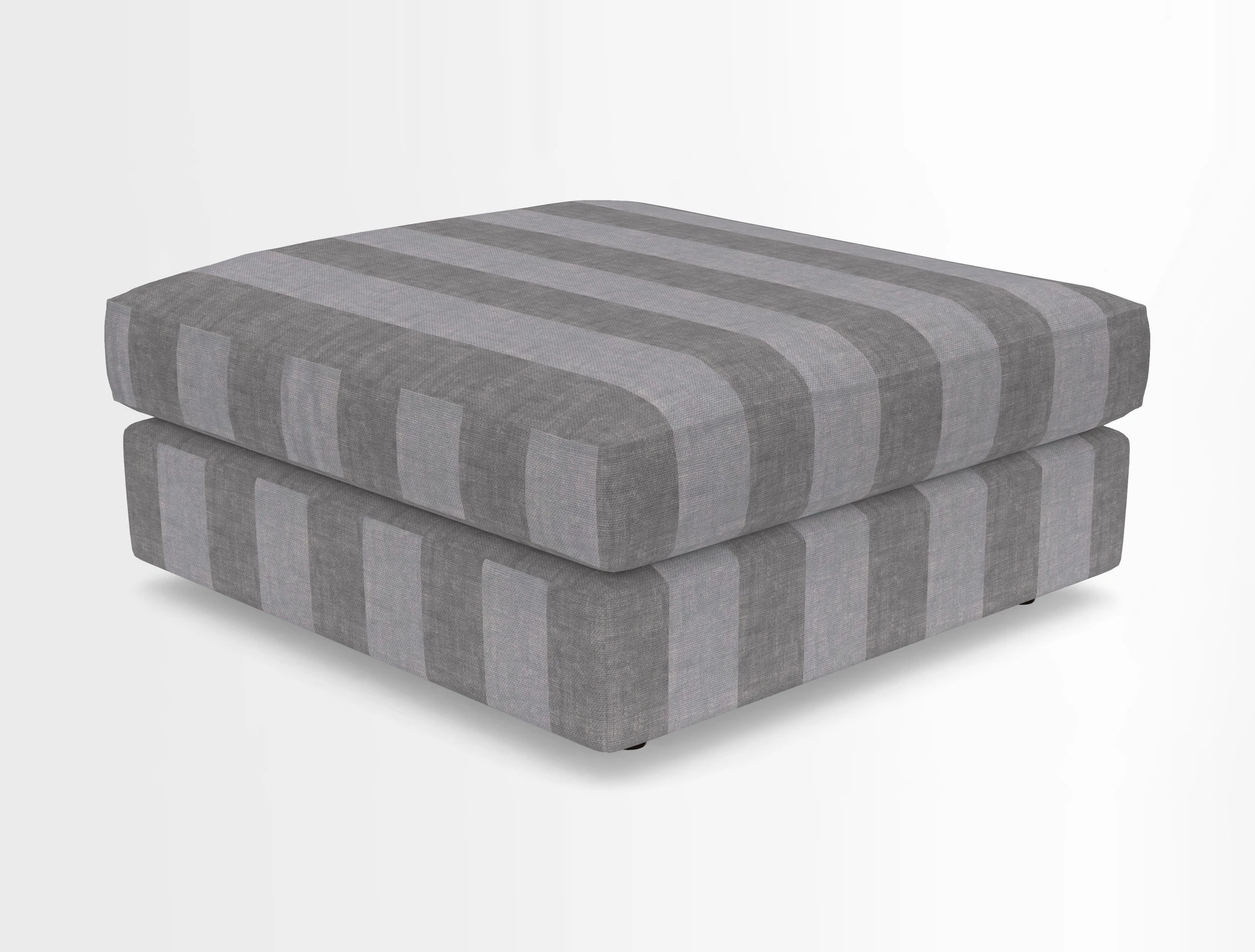 Slingsby fixed cover Footstool in Two Tone Plain Biscuit