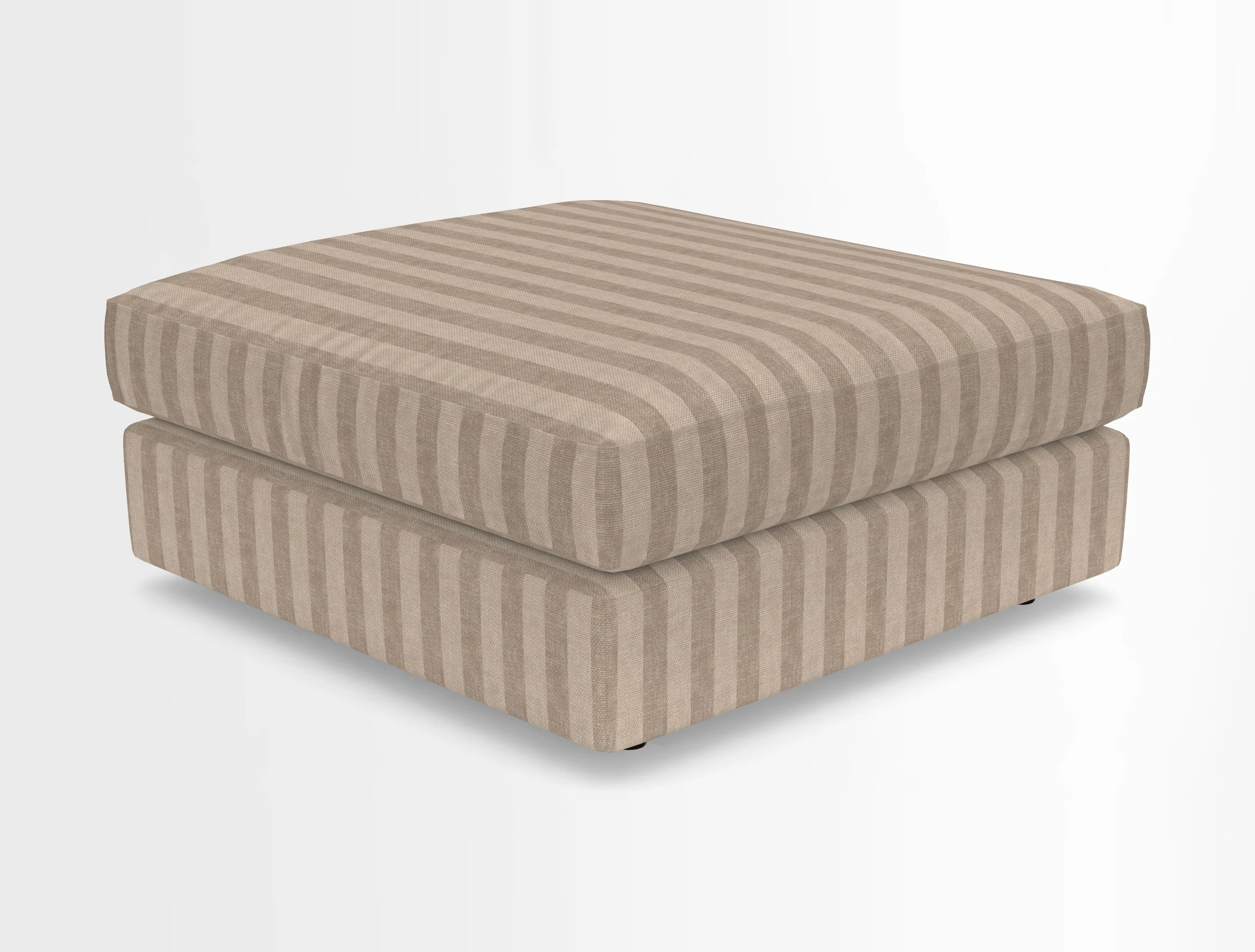 Slingsby fixed cover Footstool in Two Tone Plain Biscuit