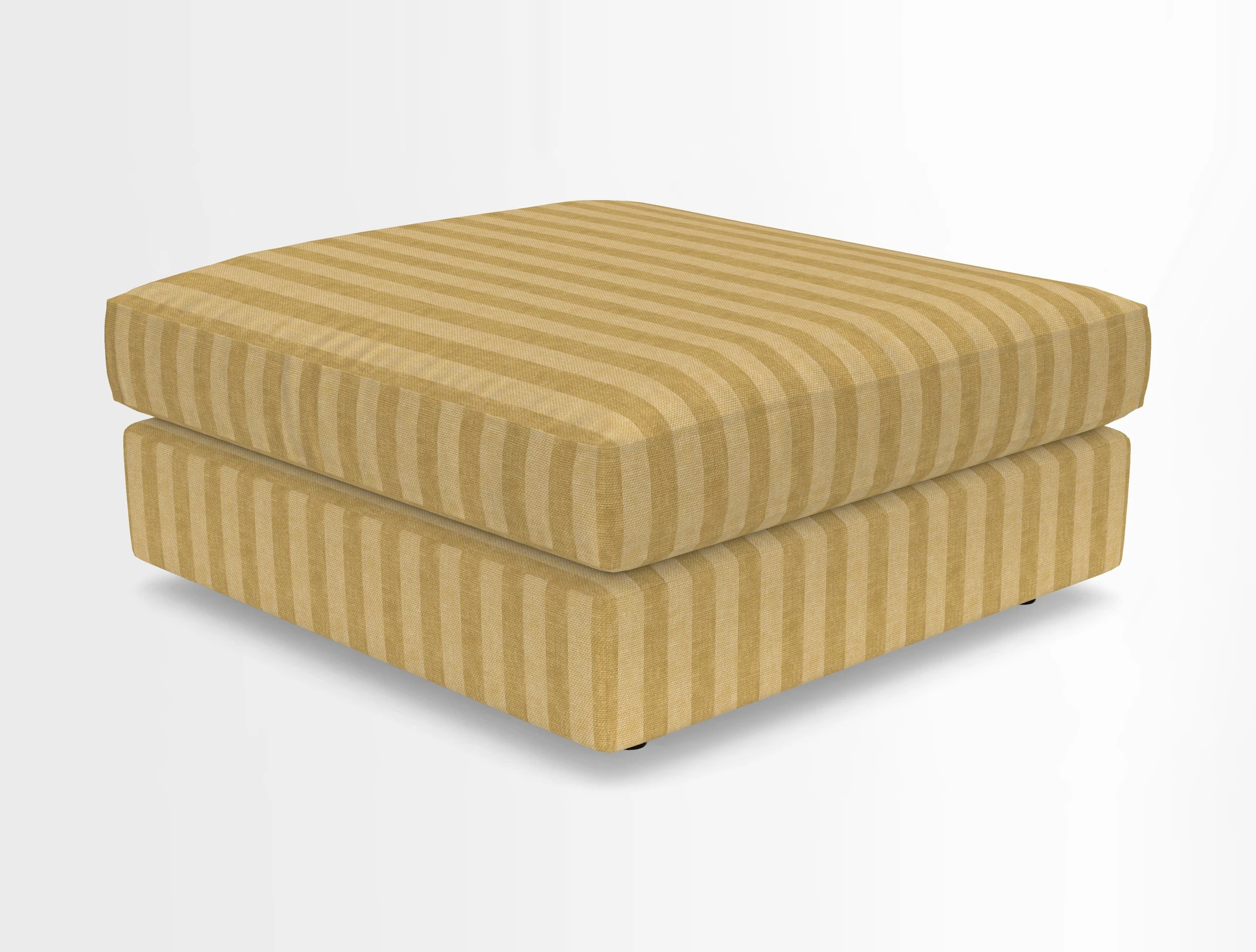 Slingsby fixed cover Footstool in Two Tone Plain Biscuit