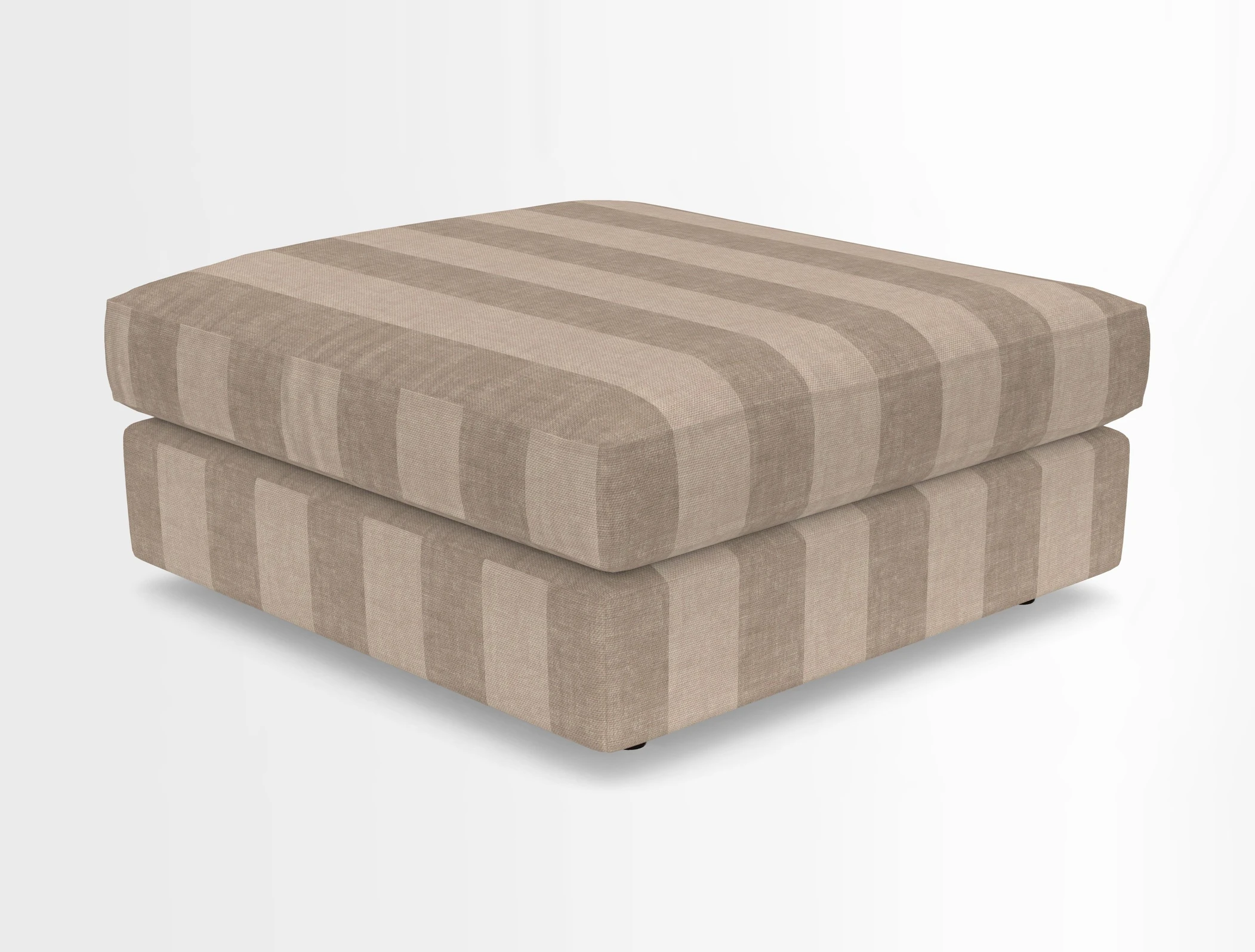 Slingsby fixed cover Footstool in Two Tone Plain Biscuit