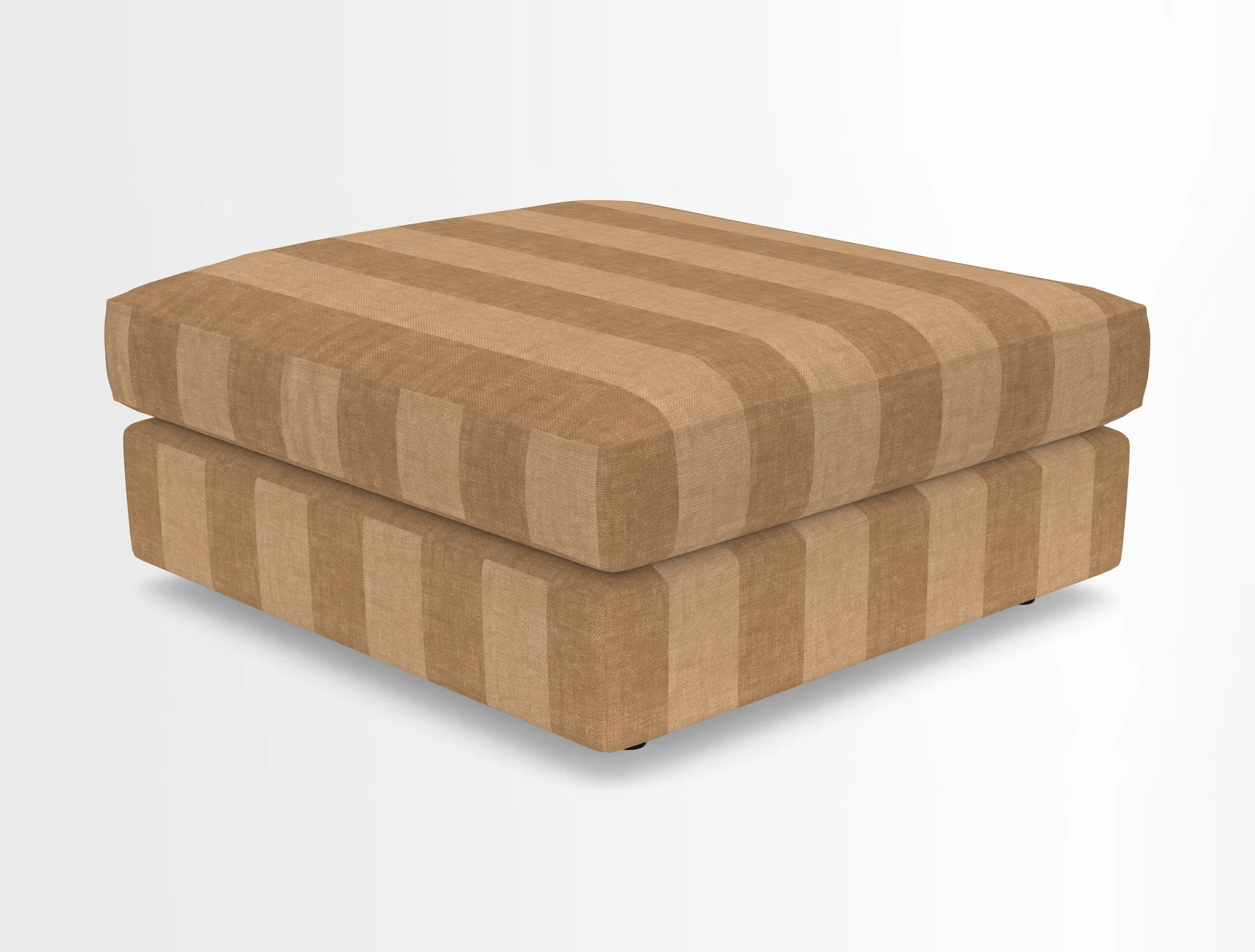 Slingsby fixed cover Footstool in Two Tone Plain Biscuit