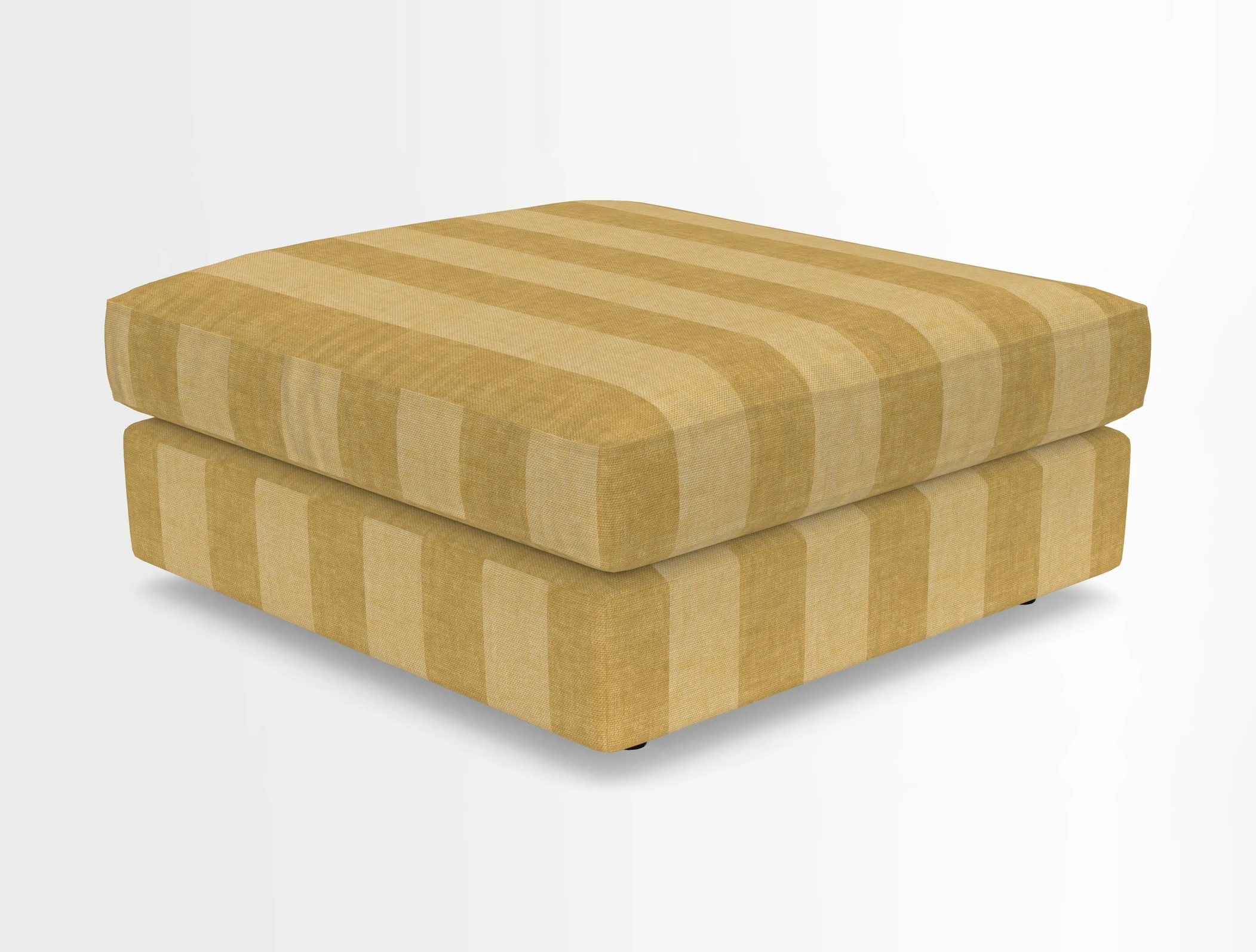 Slingsby fixed cover Footstool in Two Tone Plain Biscuit