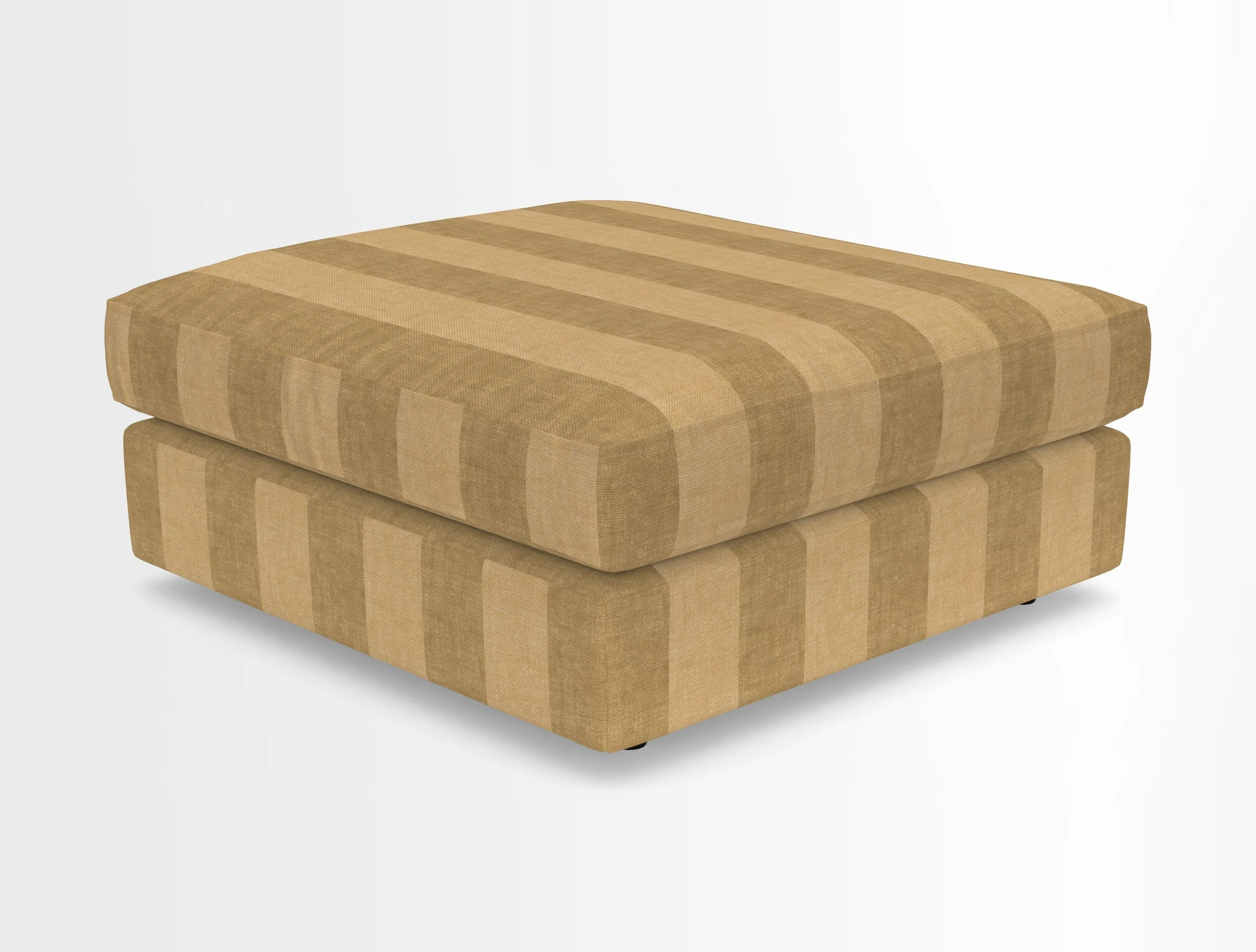 Slingsby fixed cover Footstool in Two Tone Plain Biscuit
