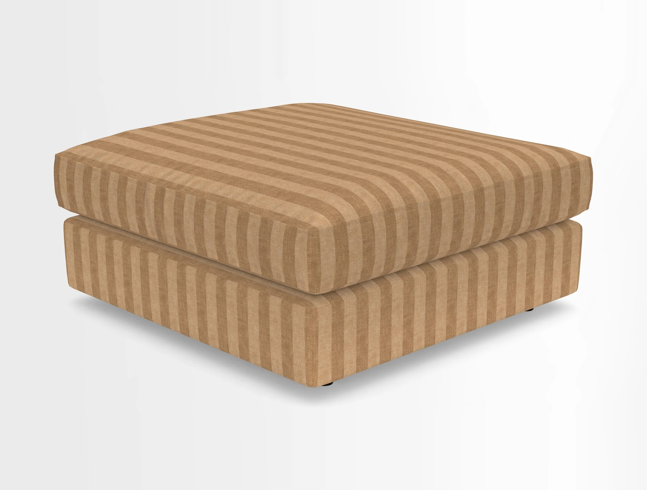 Slingsby fixed cover Footstool in Two Tone Plain Biscuit