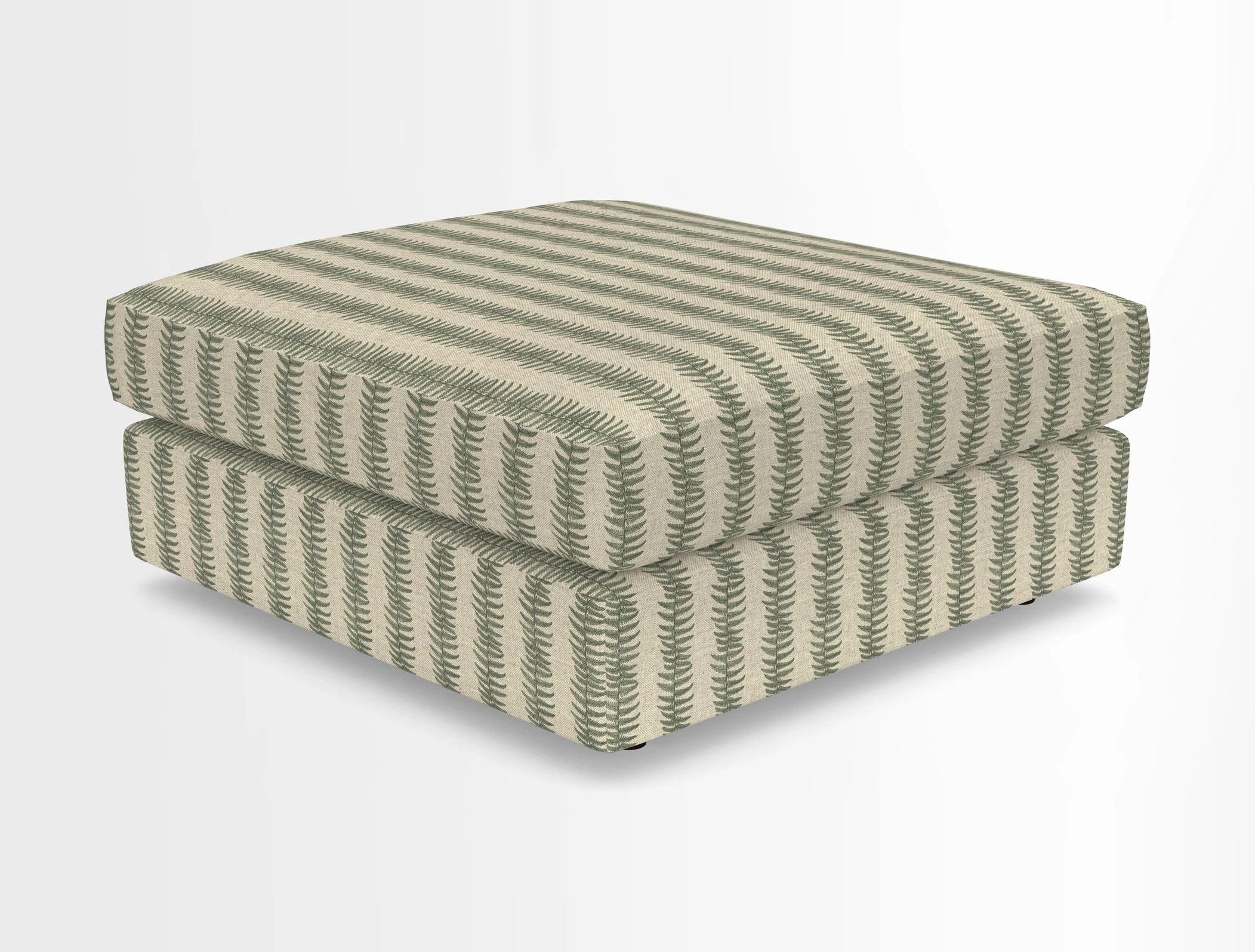 Slingsby fixed cover Footstool in Two Tone Plain Biscuit