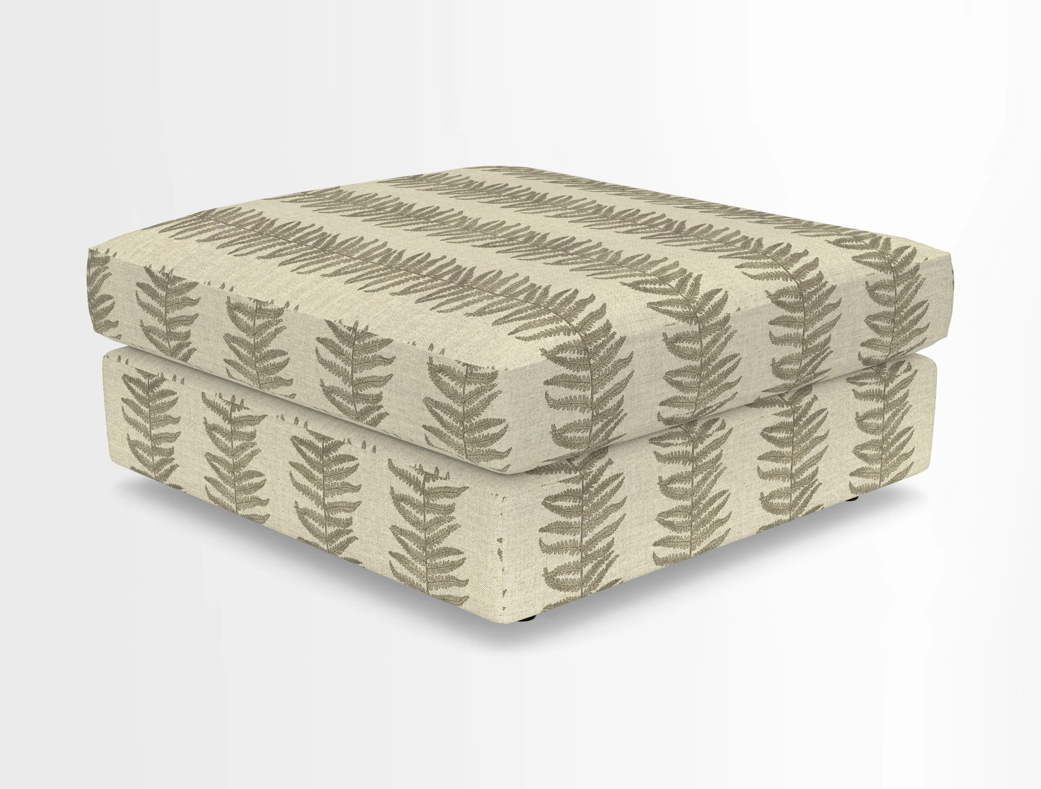 Slingsby fixed cover Footstool in Two Tone Plain Biscuit