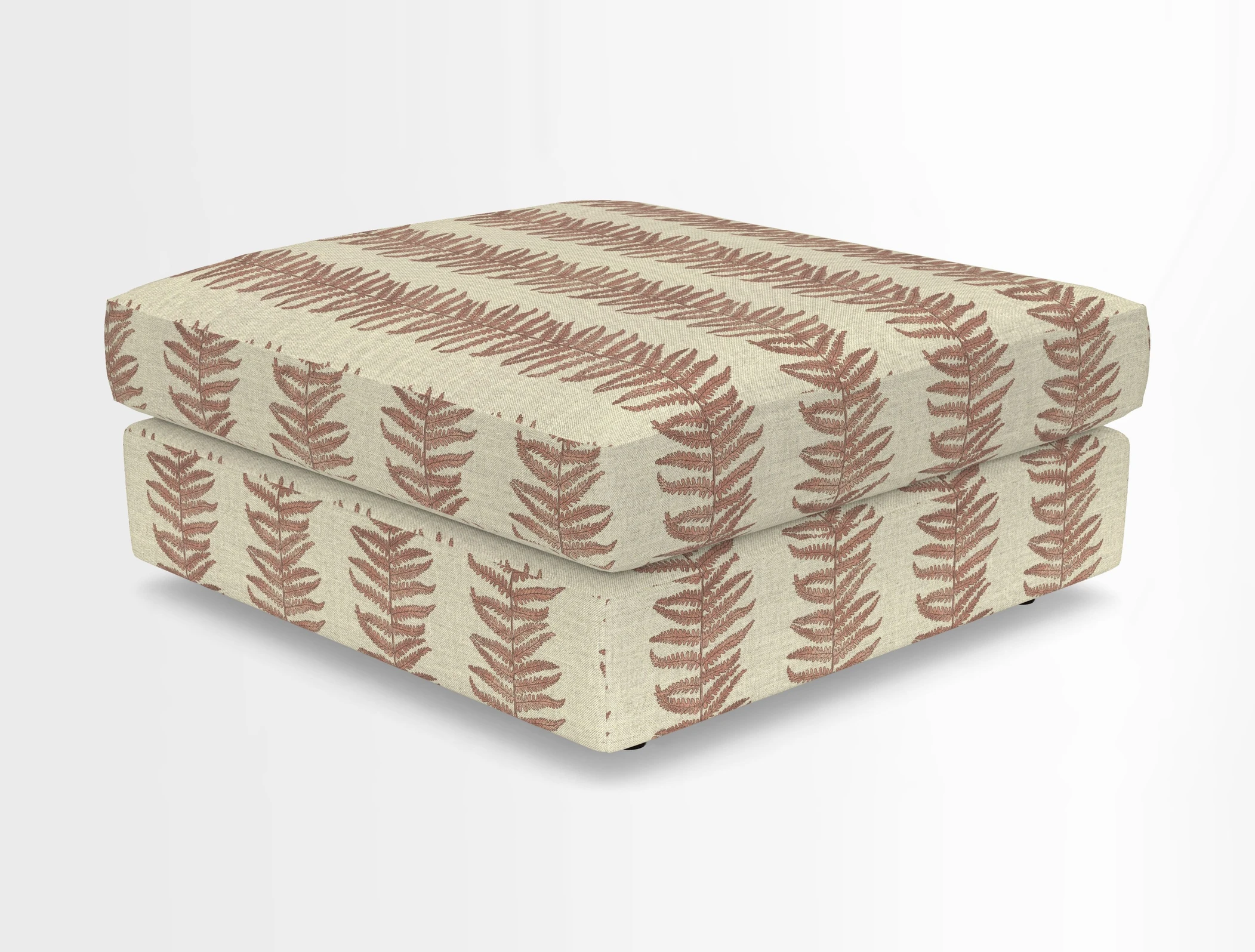 Slingsby fixed cover Footstool in Two Tone Plain Biscuit
